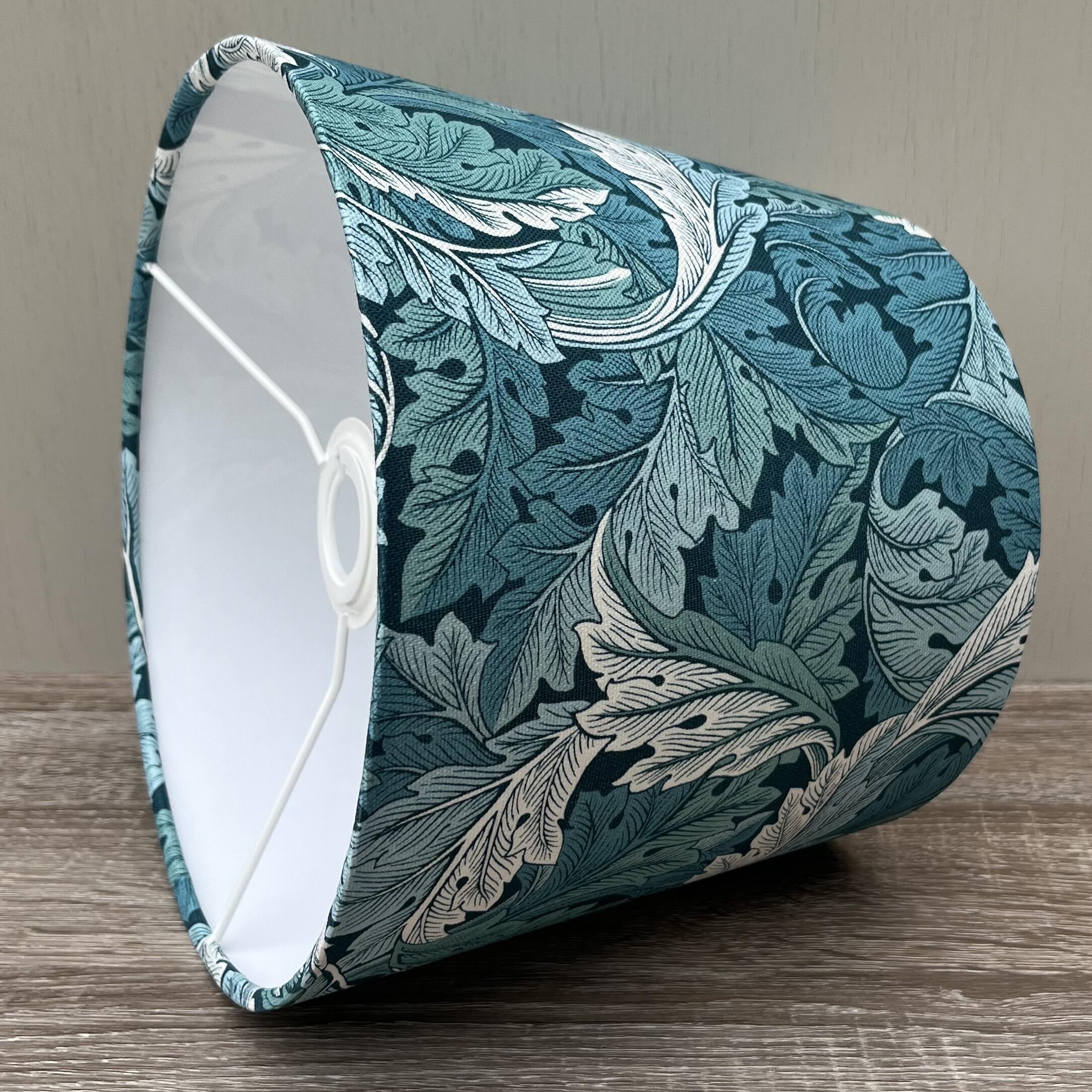 Acanthus Teal | Botanical Tapered Lamp Shades