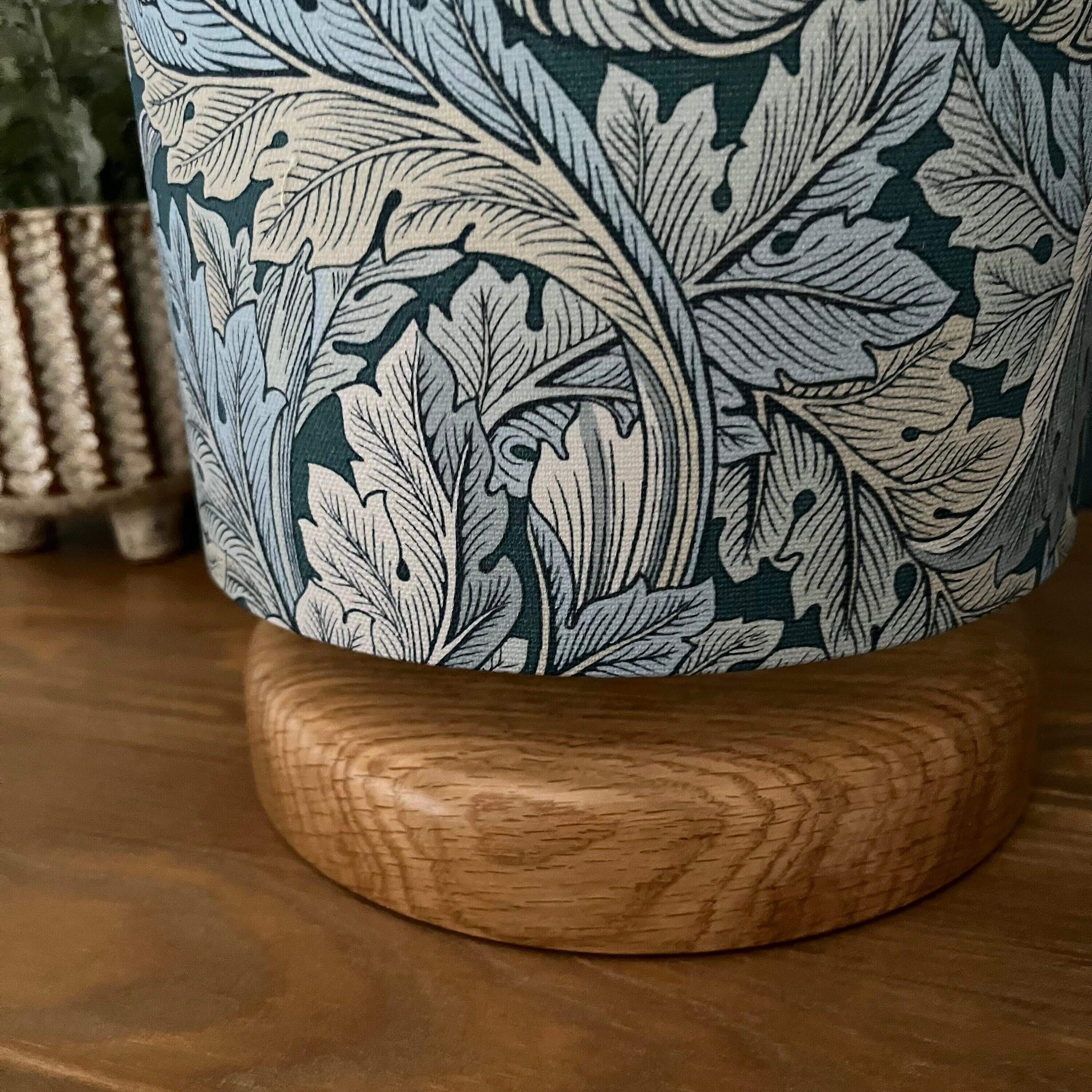 William Morris Acanthus Denim Blue Tall Botanical Table Lampshades