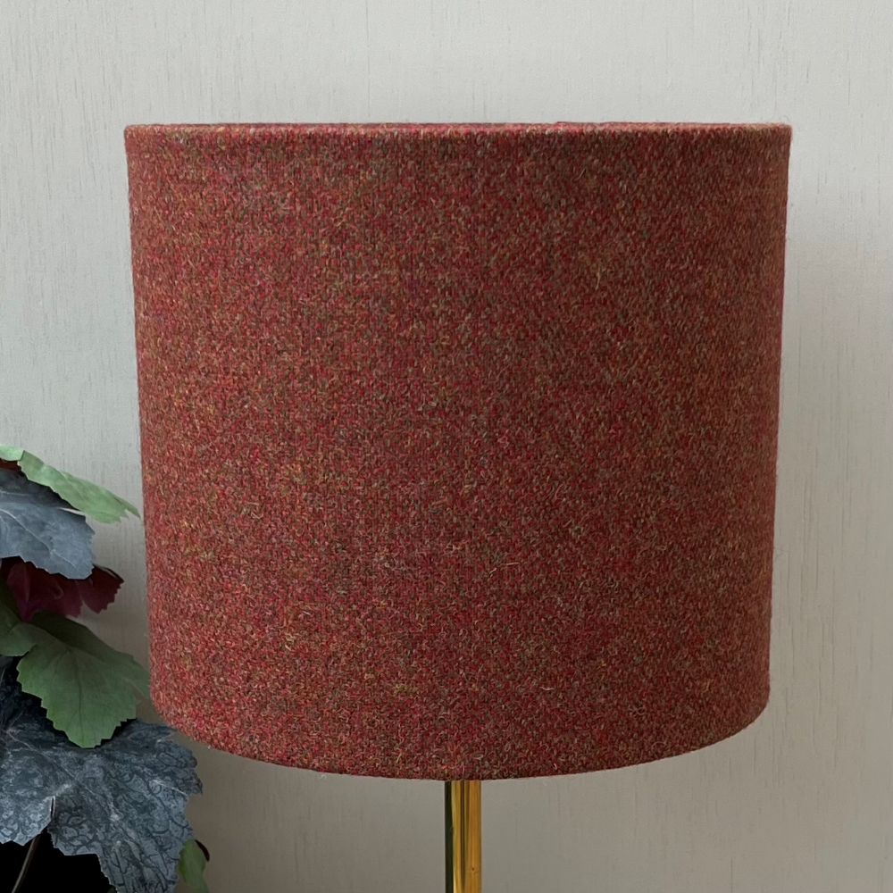 Dark Red Tarras Tweed Lampshade