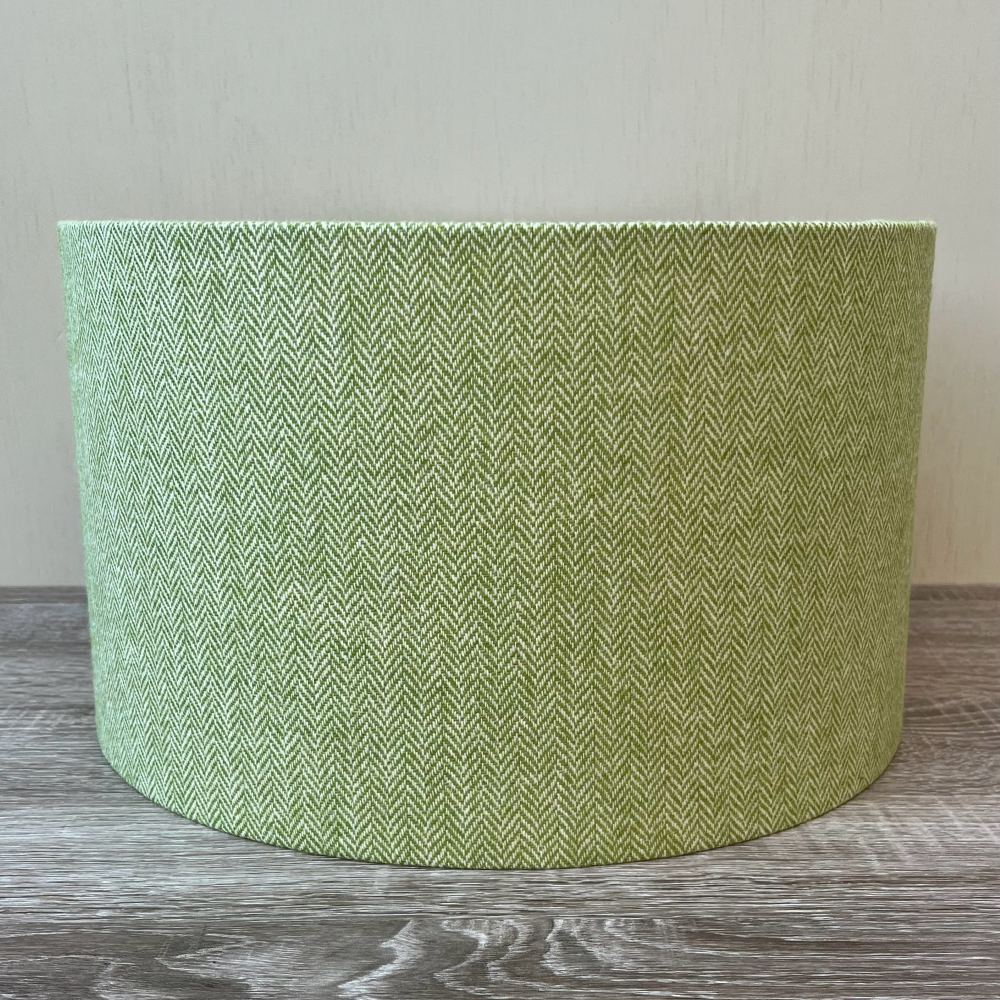 Lime Green | Herringbone Pattern | Tweed Lampshades