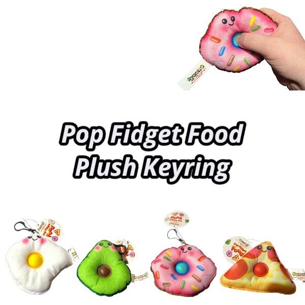 Pop Fidget Food Plush Keyring Quiet Sensory Toy