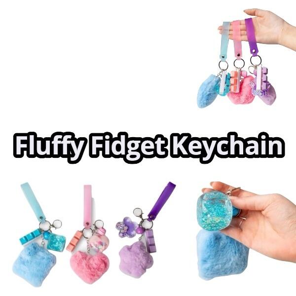 Fluffy Fidget Keychain