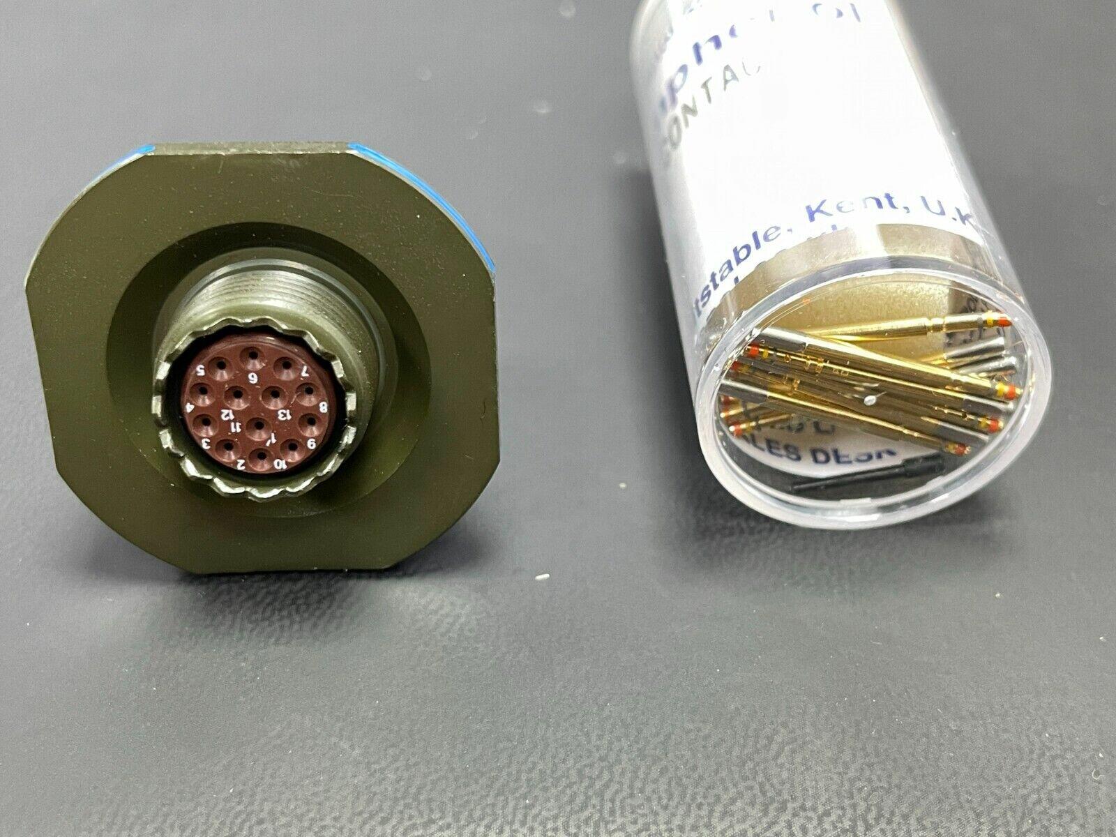 1 x Amphenol 13 Way Panel Mount MIL Spec Circular Connector Receptacle ...