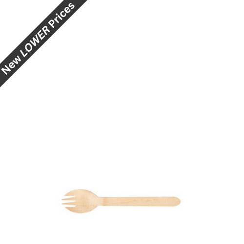 105mm Biodegradable Wooden Snack Sporks -1