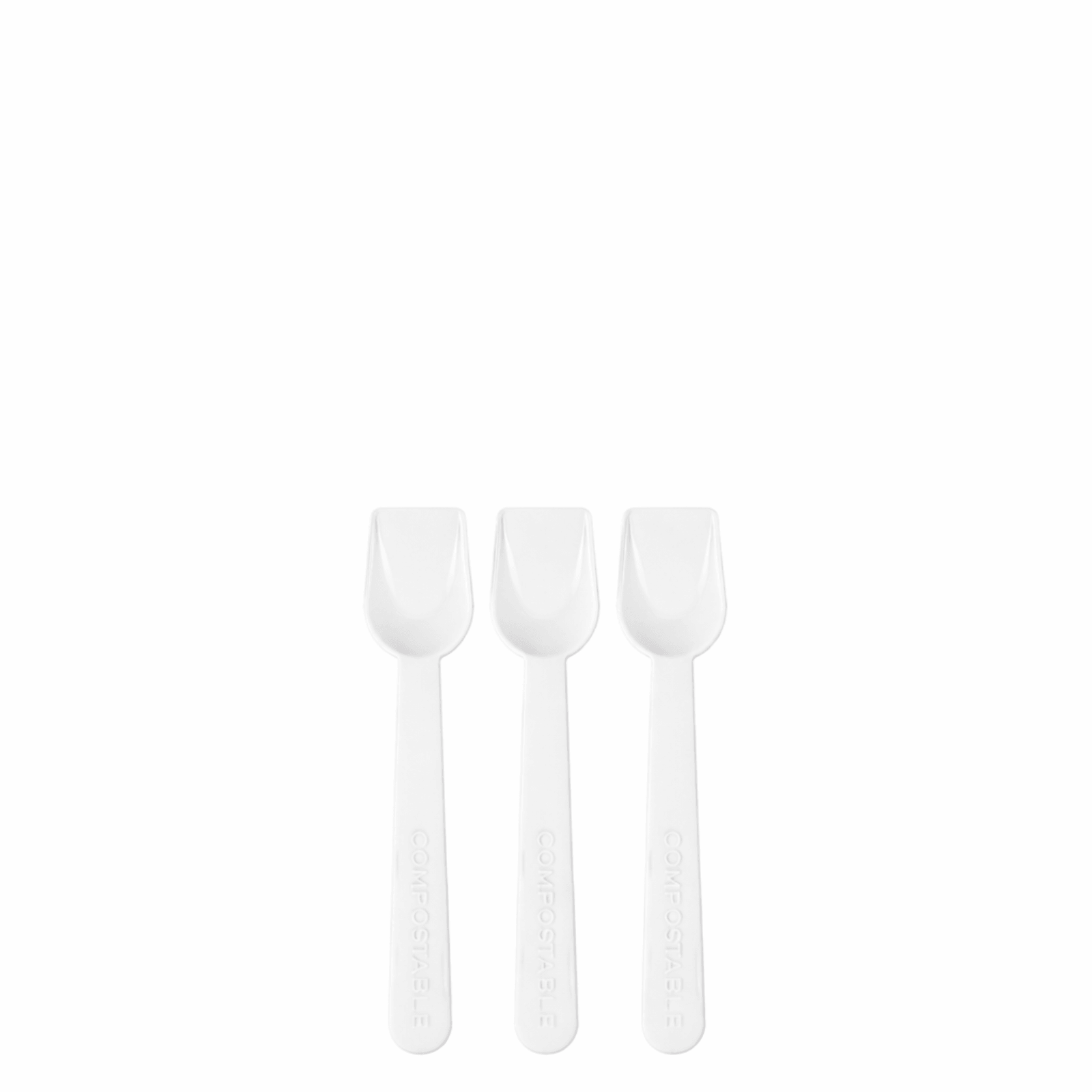 94mm White Compostable Spoons -1