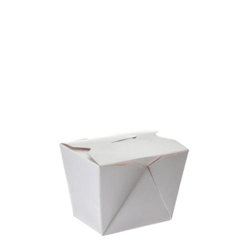 500ml White Waxed Food/ Ice Cream Box -1