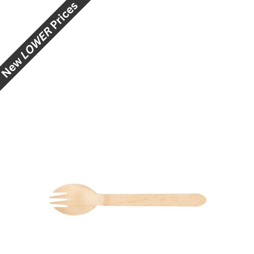 160mm Biodegradable Wooden Sporks -1