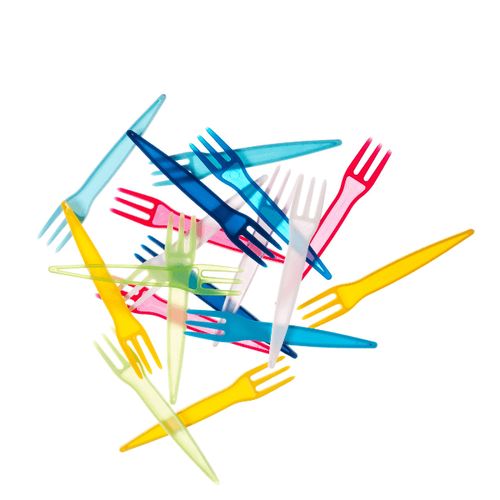 74mm Snack/Chip Forks Mixed Colour -1