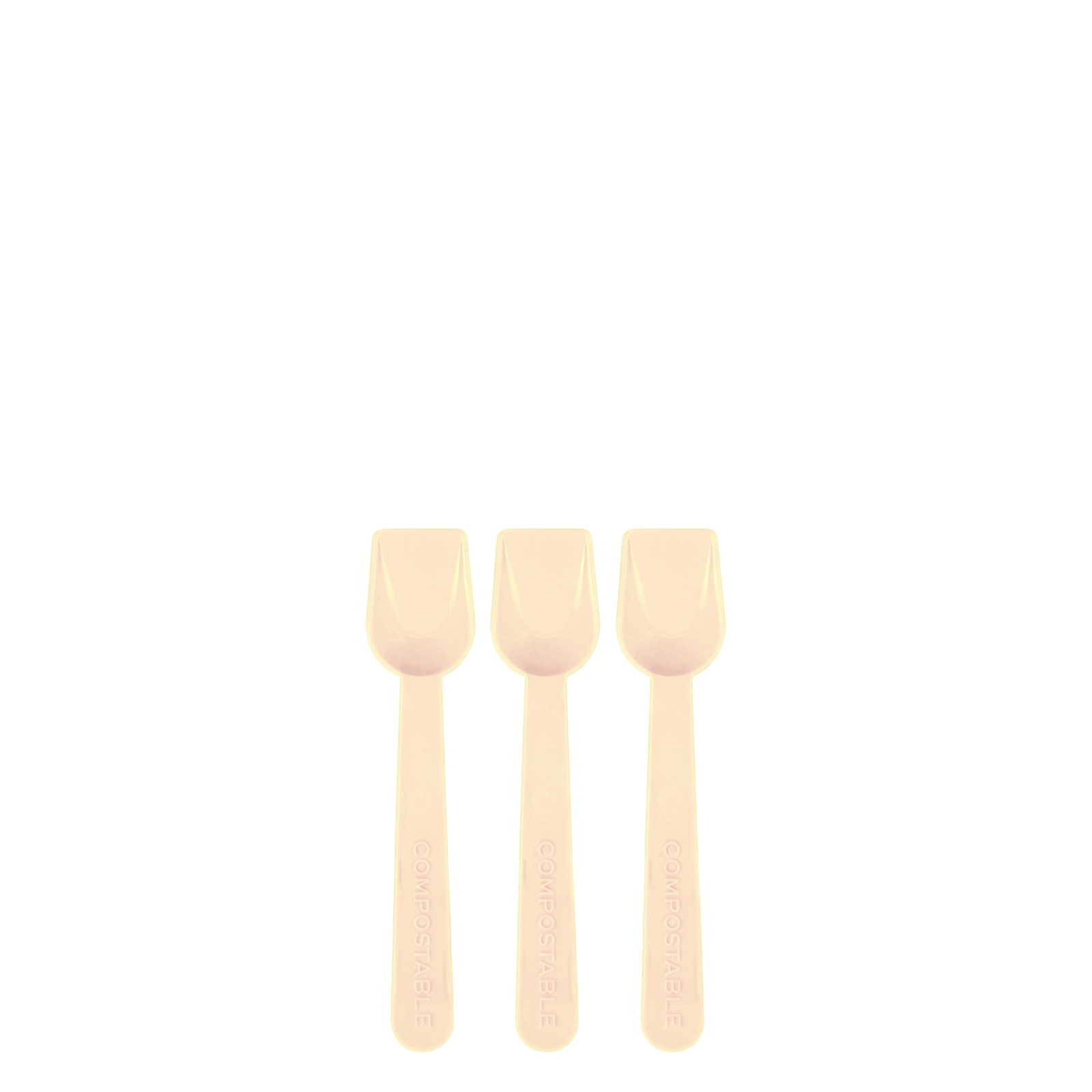94mm Beige Compostable Spoons -1
