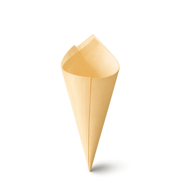 Large 220mm Wooden Canapé Cones