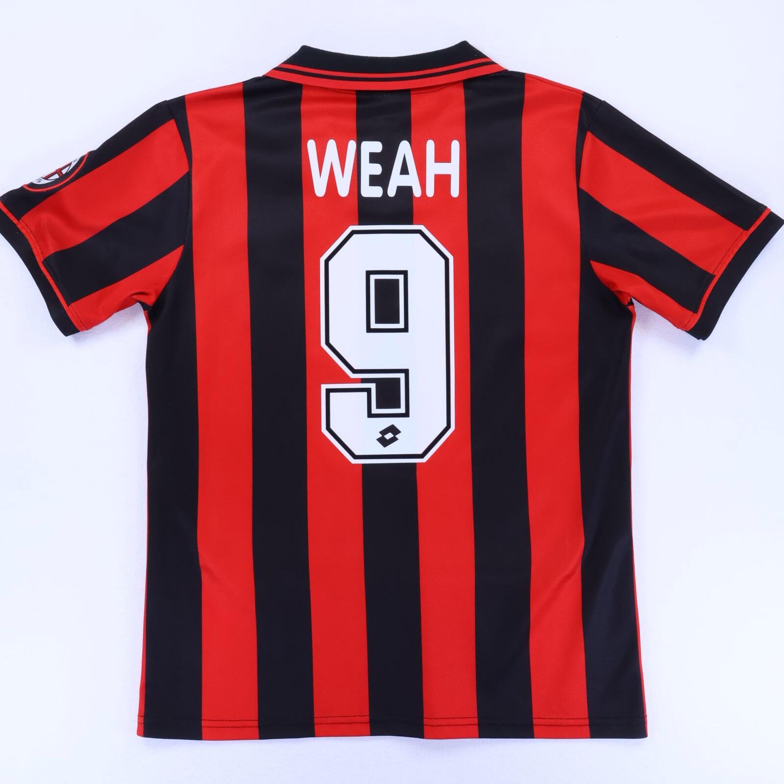 Ac Milan Weah #9 1996/97 Home Shirt - M