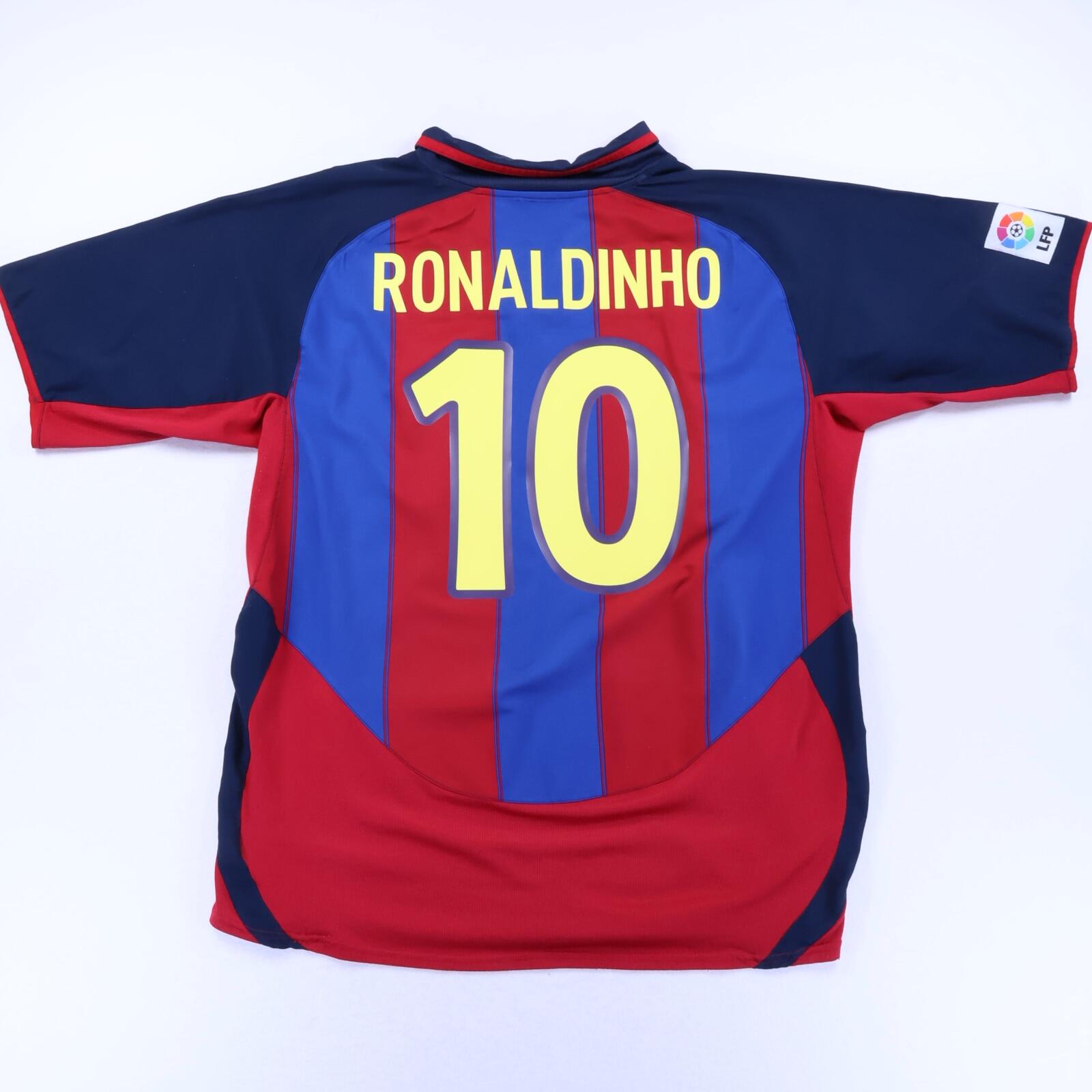 Barcelona Ronaldinho #10 2003/04 Home Shirt - XL