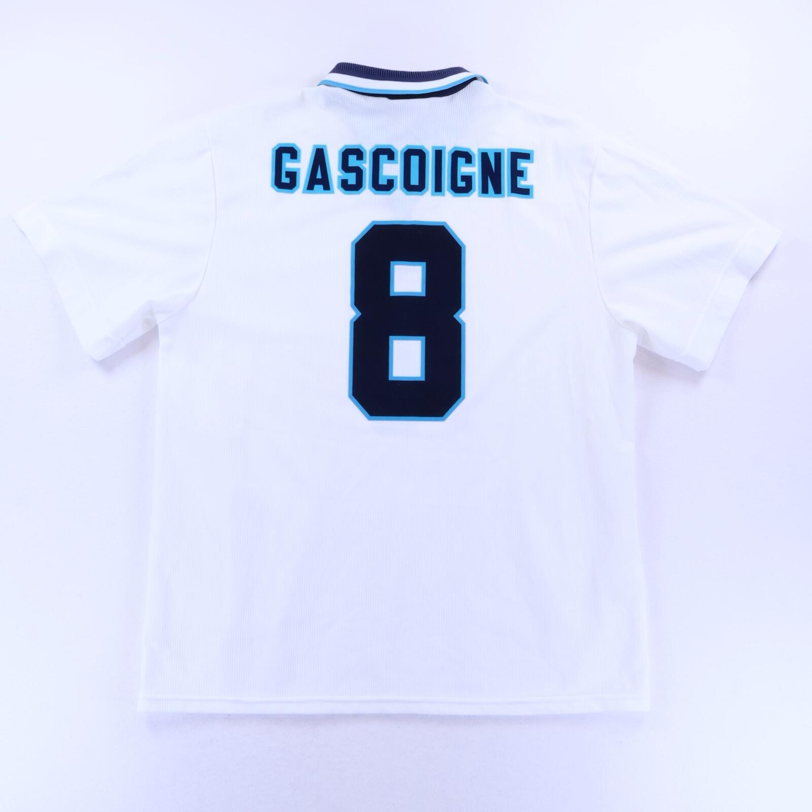 England Gascoigne #8 1995/97 Home Shirt - XL- FRONT