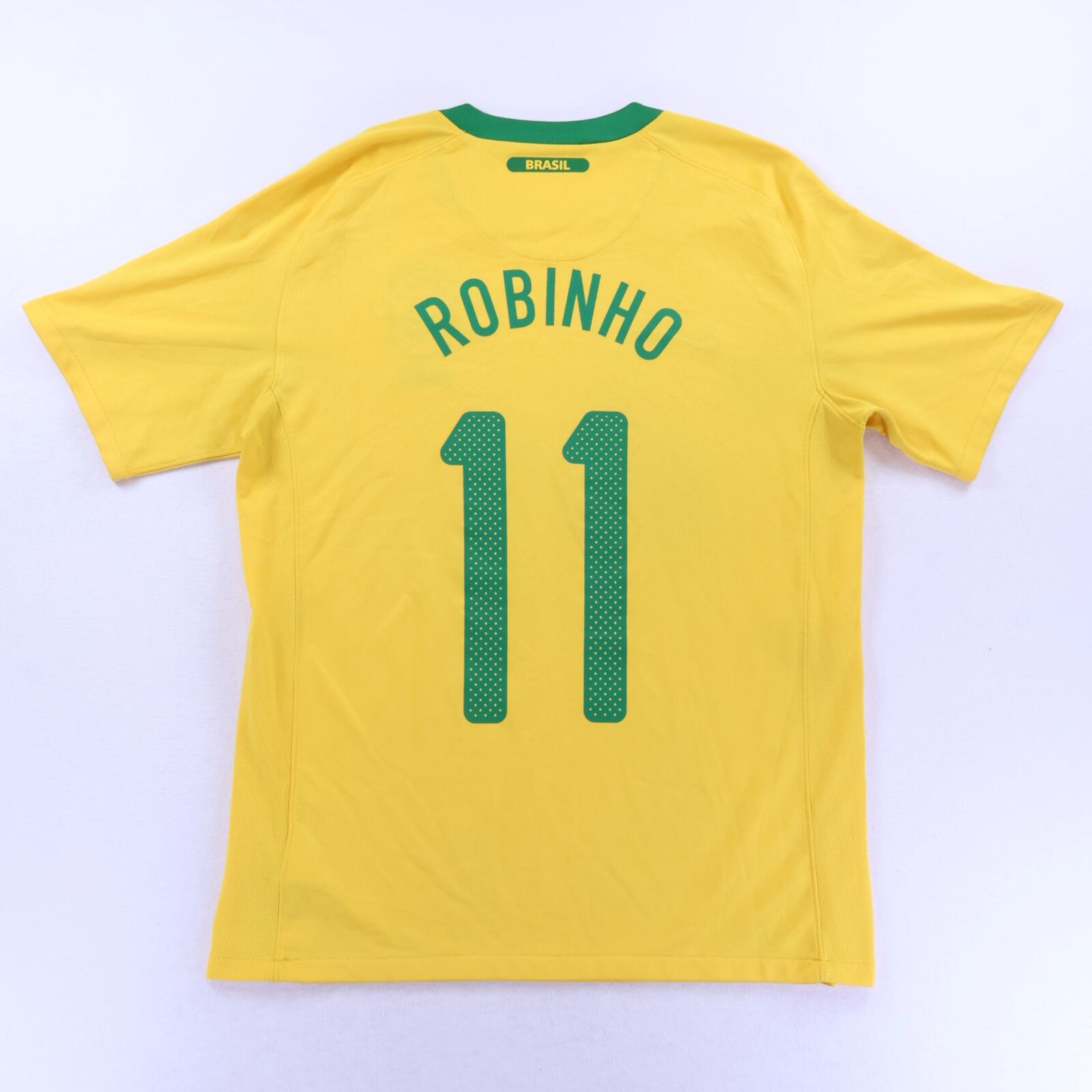 Brazil Robinho #11 2010/11 Home Shirt - M- FRONT