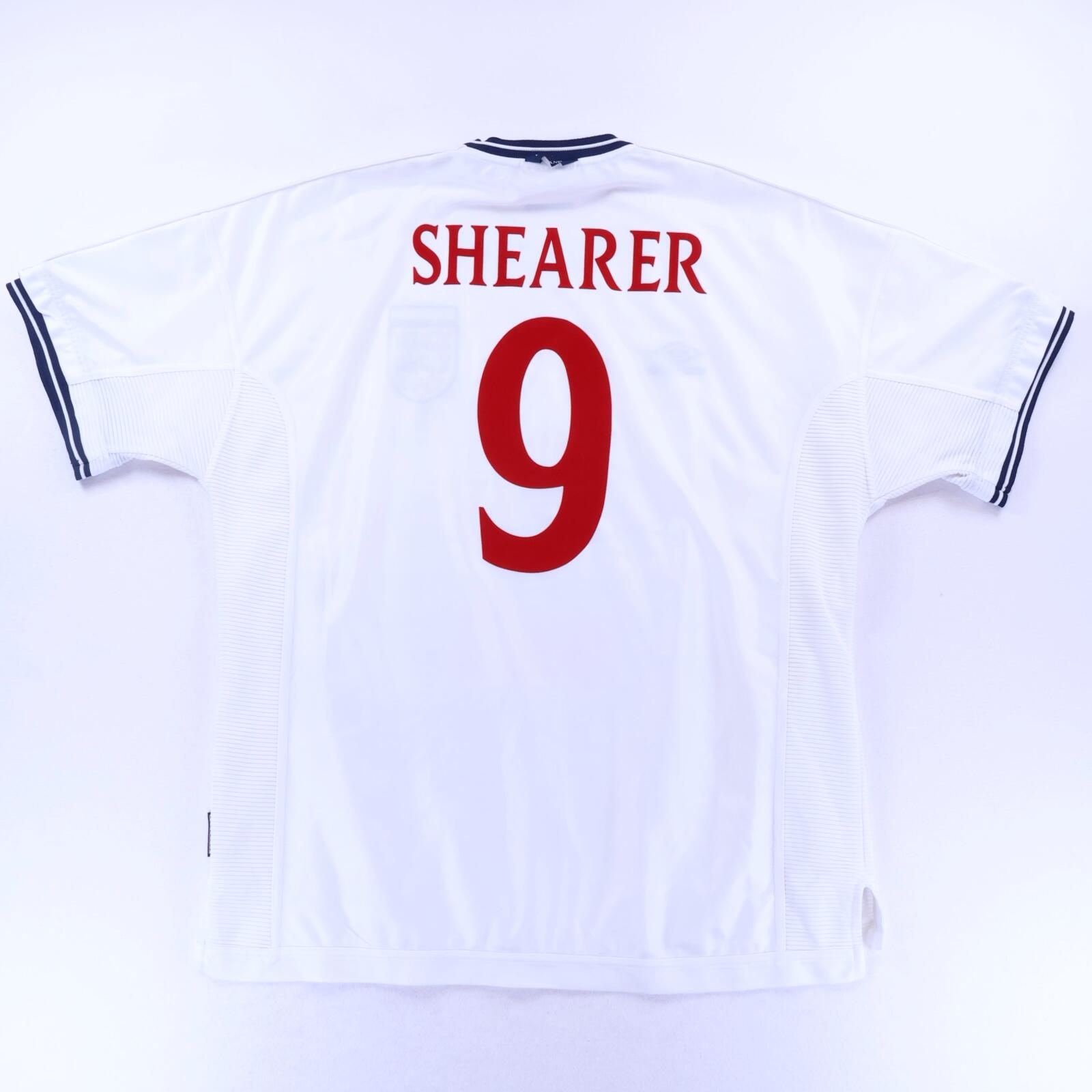 England Shearer #9 1999/01 Home Shirt - XXL- FRONT