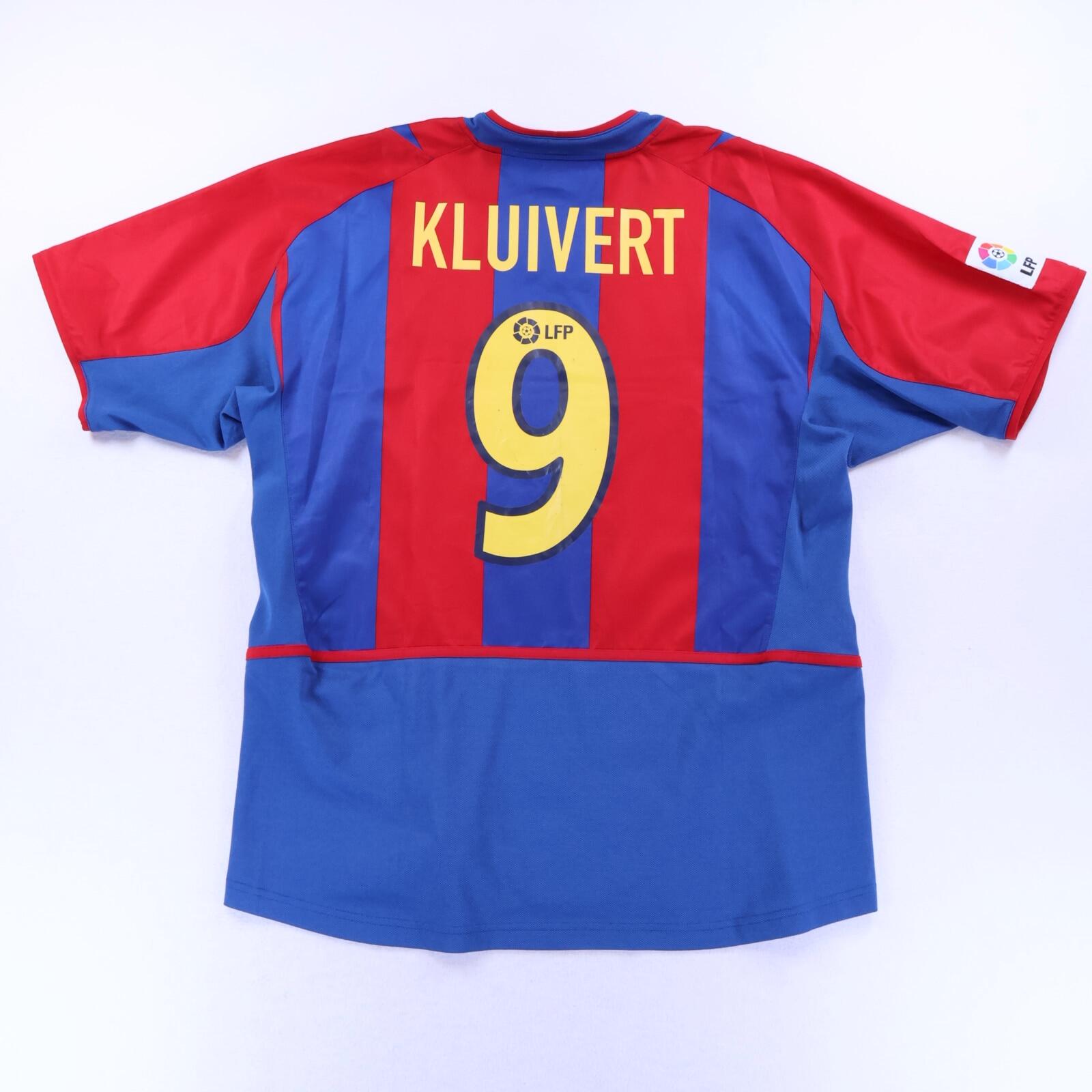 Barcelona Kluivert #9 2002/03 Home Shirt - L