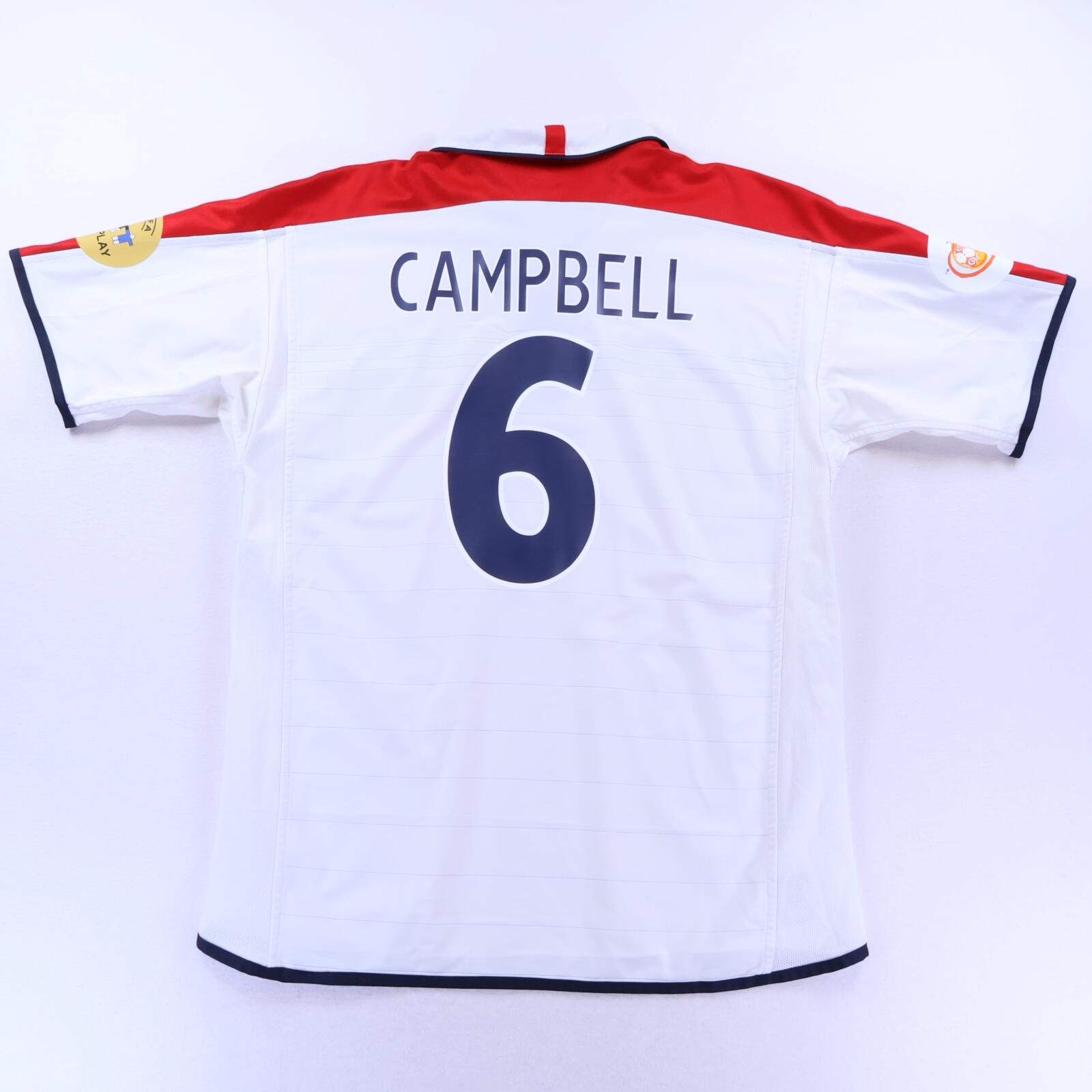 England Campbell #6 2003/05 Home Shirt - Reversible - XL