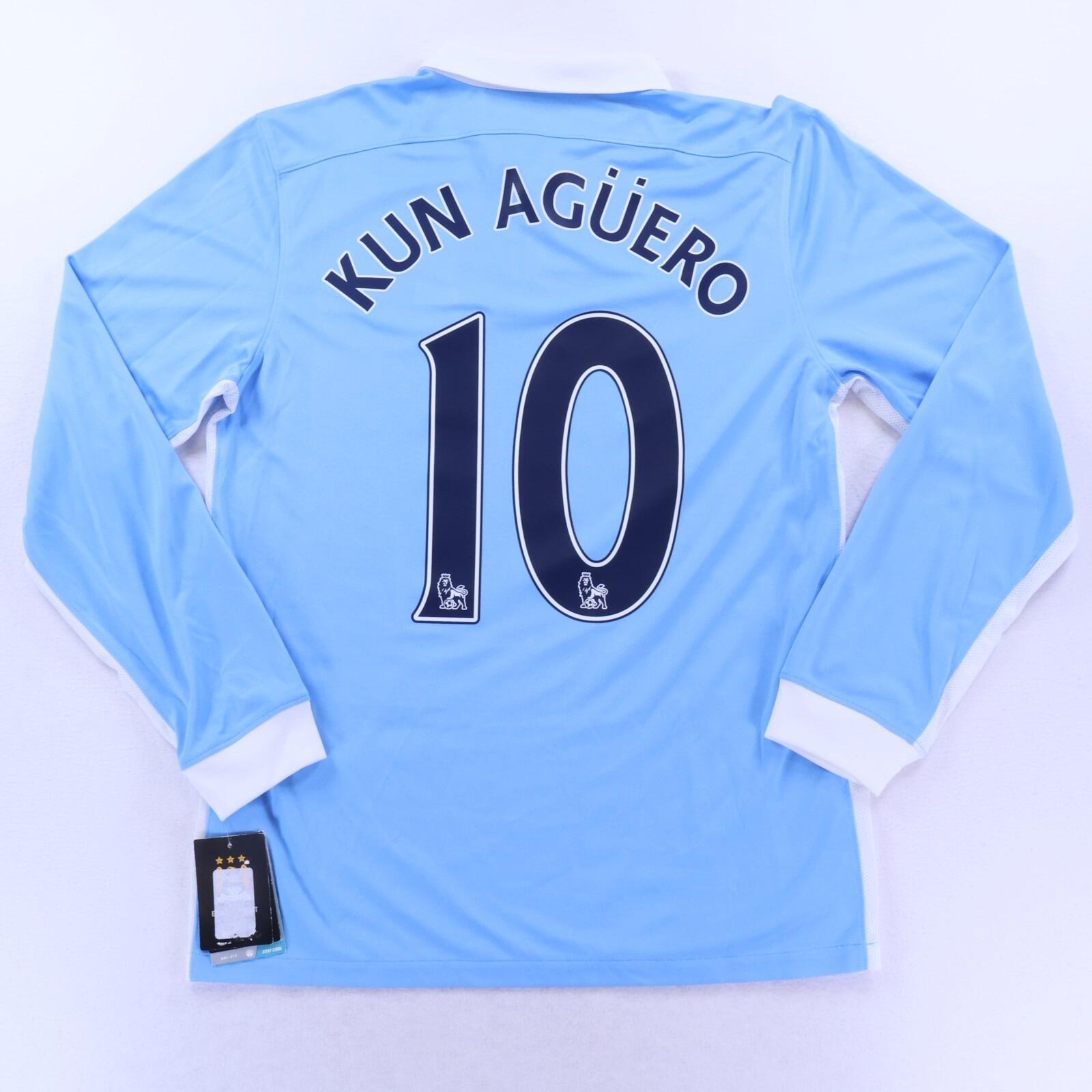 NWT* Manchester City Kun Aügero #10 2015/16 Home Shirt - M