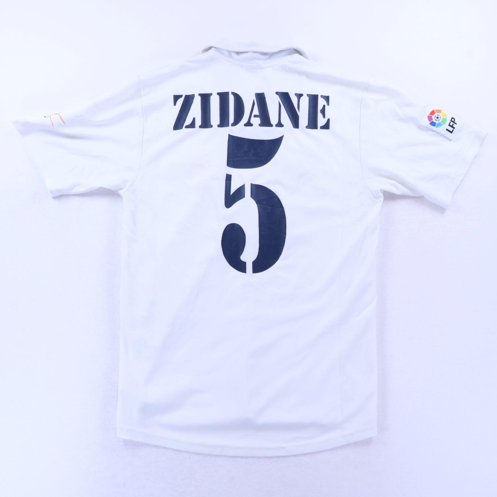 Real Madrid Zidane #5 2001/02 Home Shirt - Centenary - M