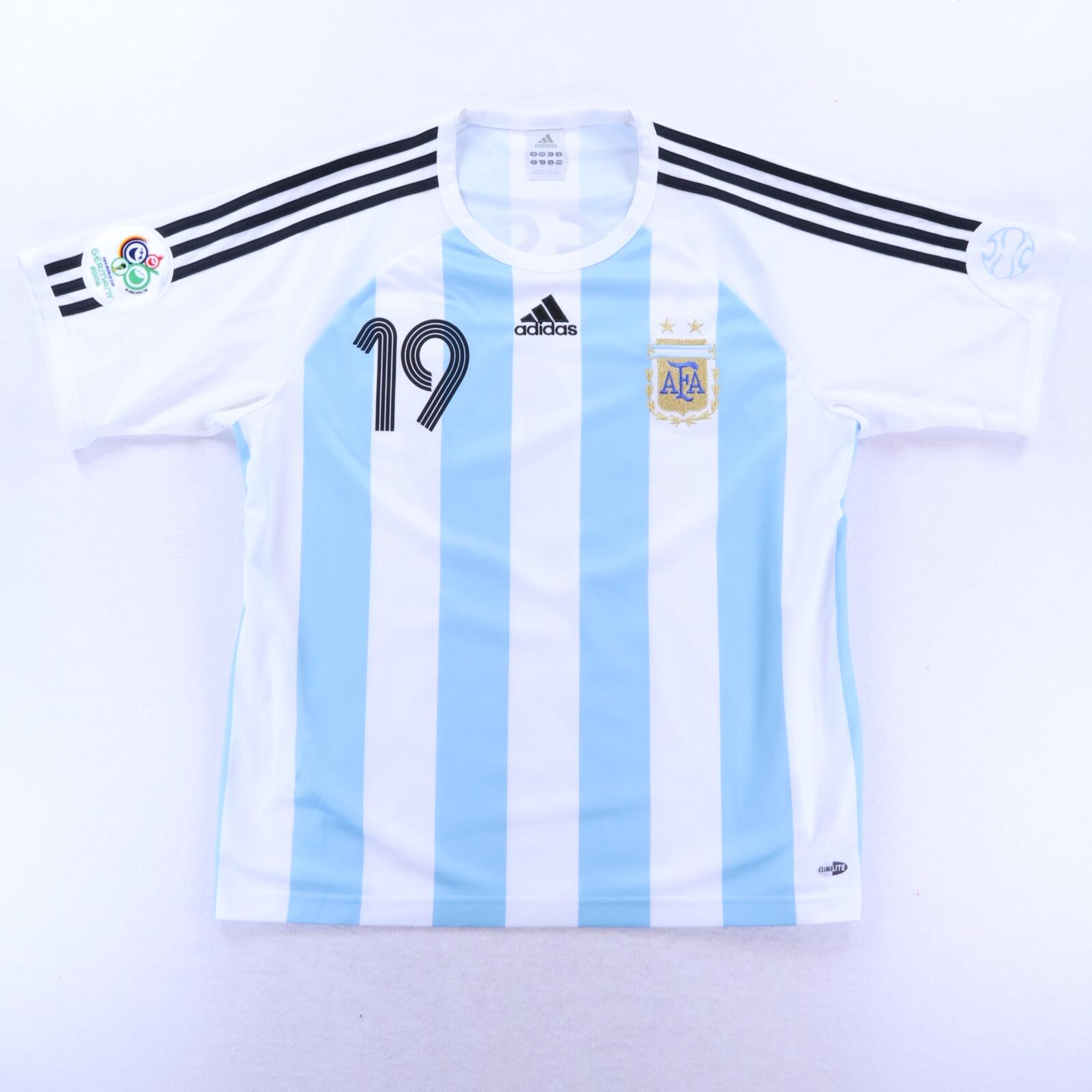 *MINT* Argentina Messi #19 2005/07 Home Shirt - Nike Basic - L
