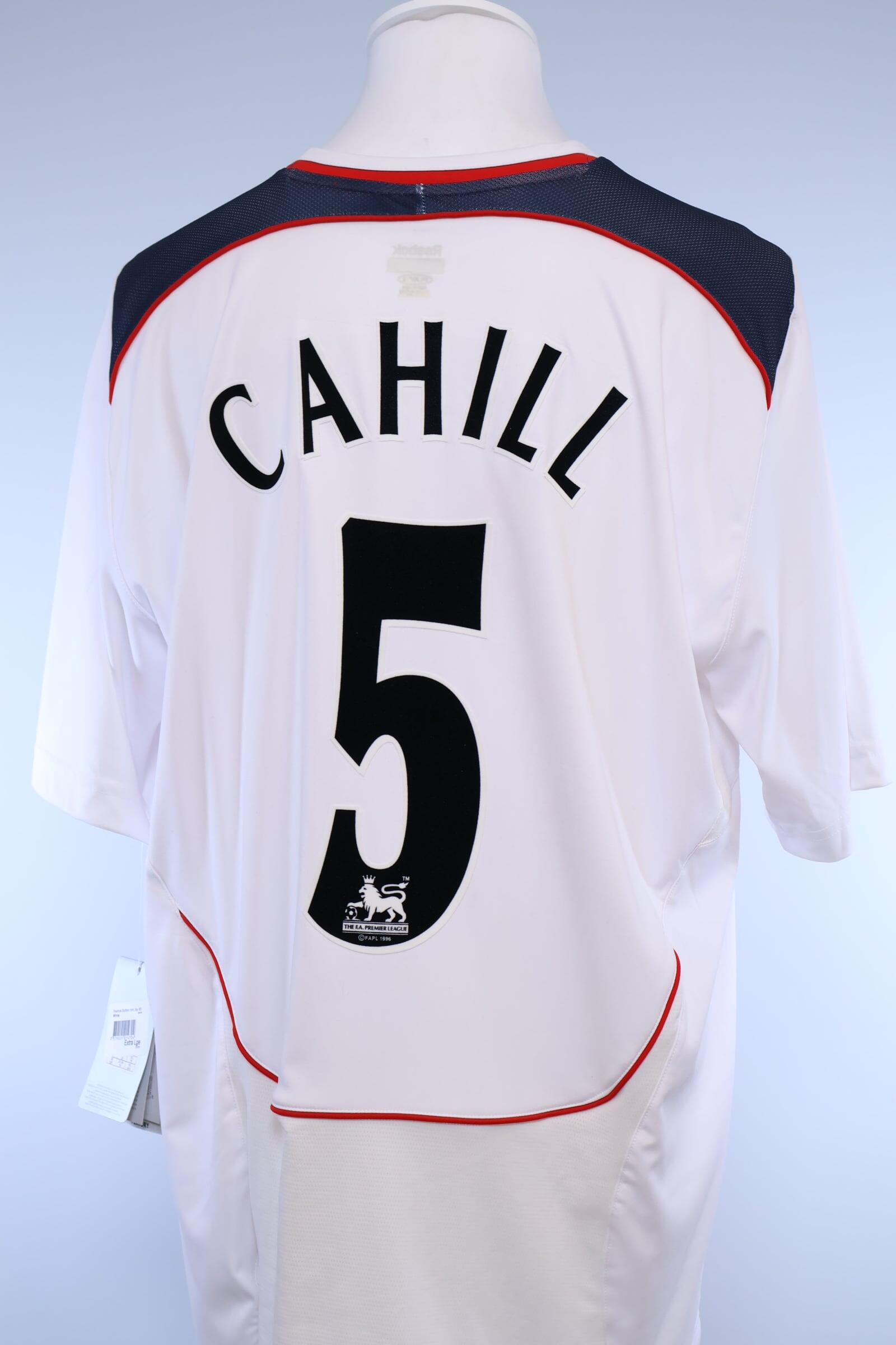 その他 Bolton Wanderes Reebok LS 2008/09 Cahill 2008/09 - BOLTON WANDERERS FC - CAHILL - #5 - HOME SHIRT - XL