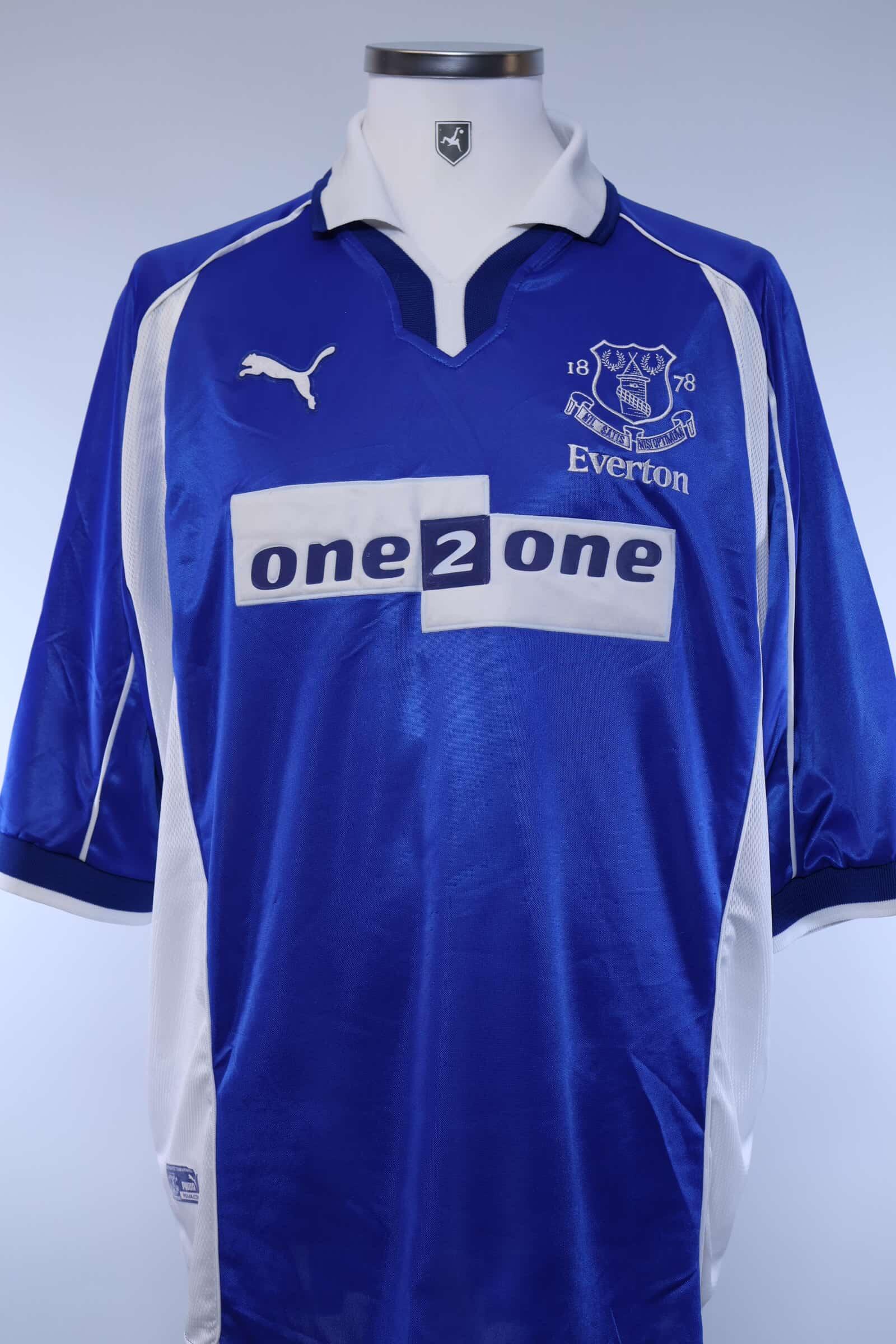 Everton 2000～2002 ユニフォーム エヴァートン エバートン 2000/02 - EVERTON - GRAVESEN - #16 - HOME SHIRT - XL
