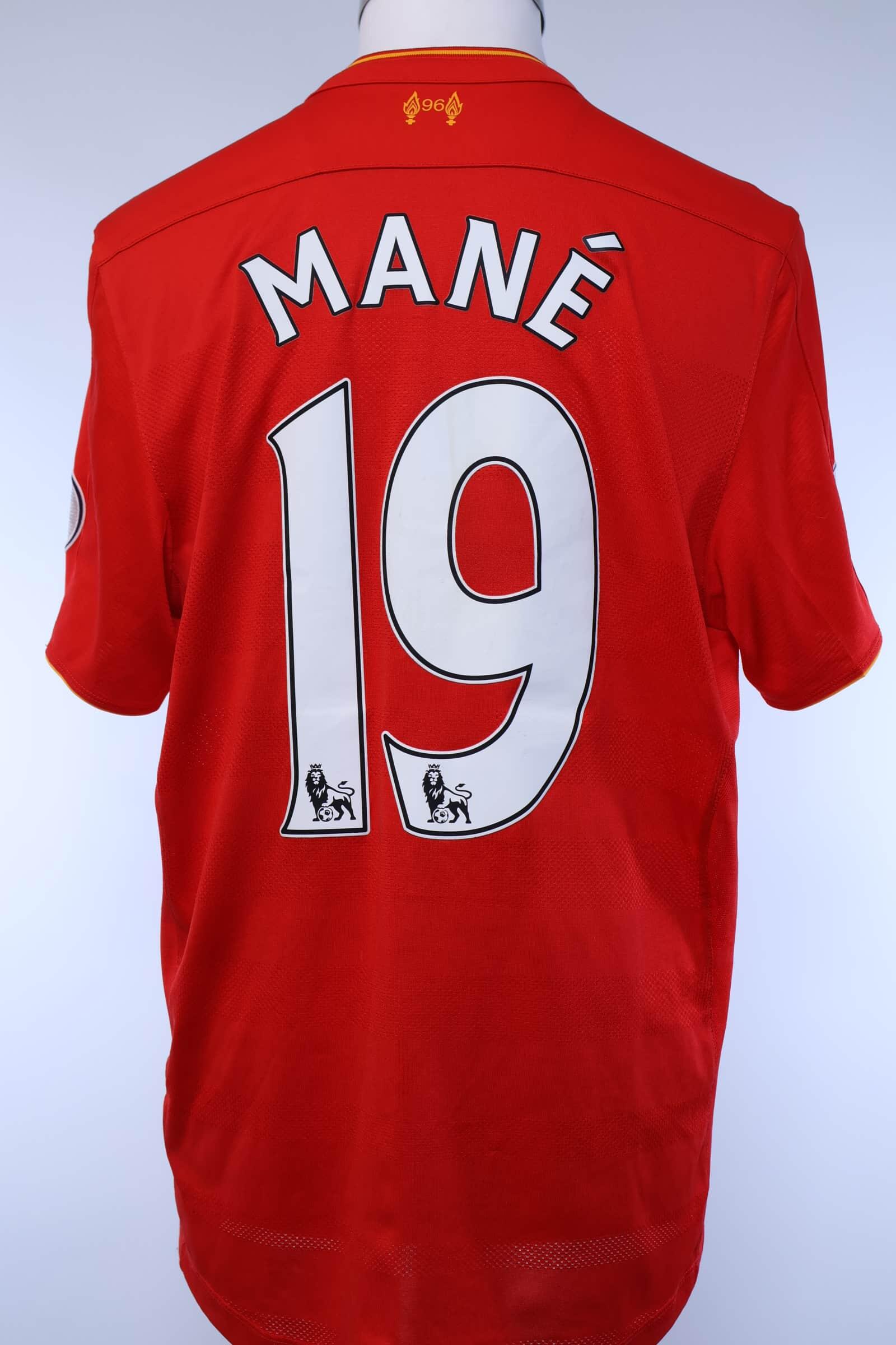 2016/17 LIVERPOOL MANÉ #19 HOME SHIRT PLAYER ISSUE L