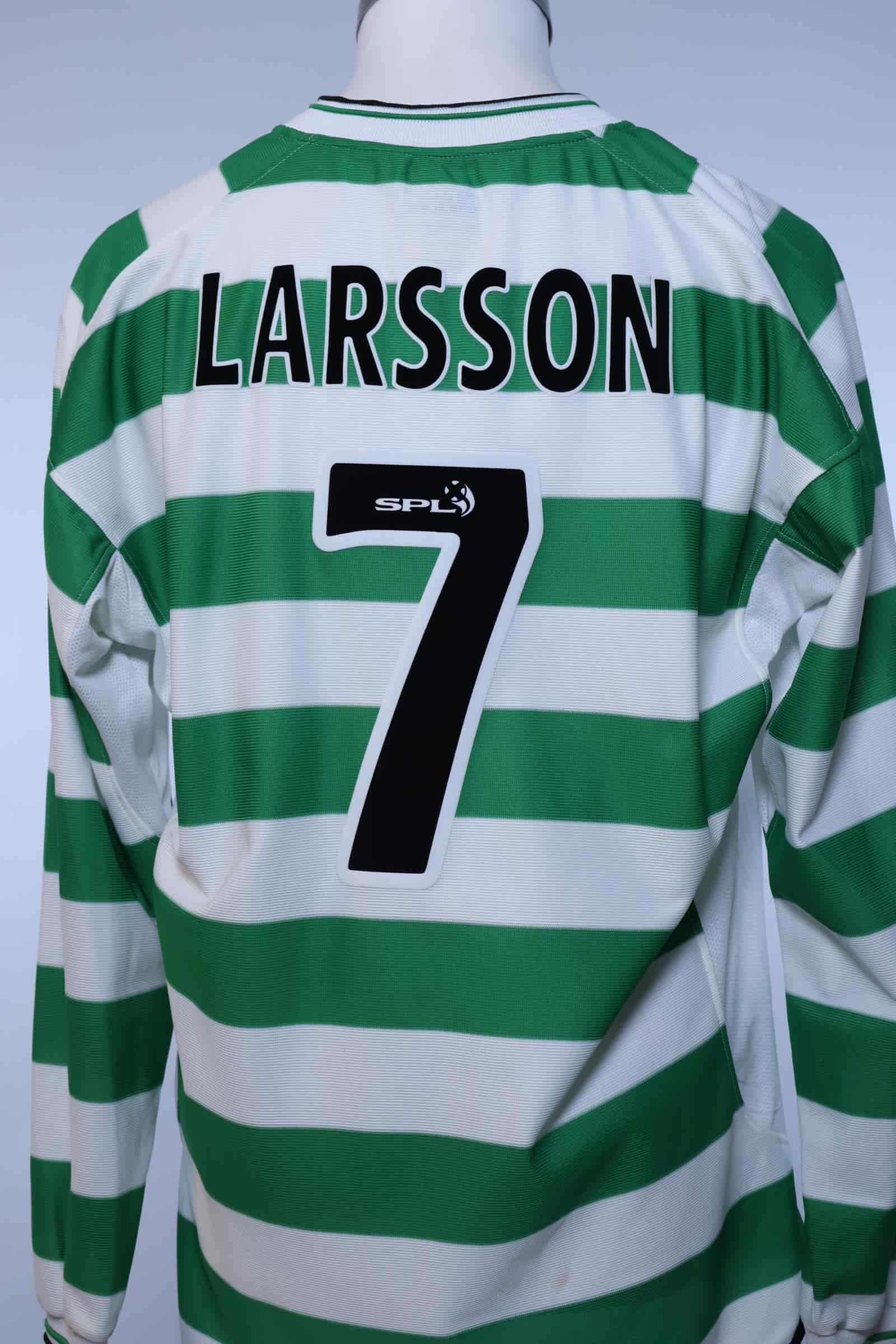 2001/03 - CELTIC F.C - LARSSON - #7 - HOME SHIRT - L