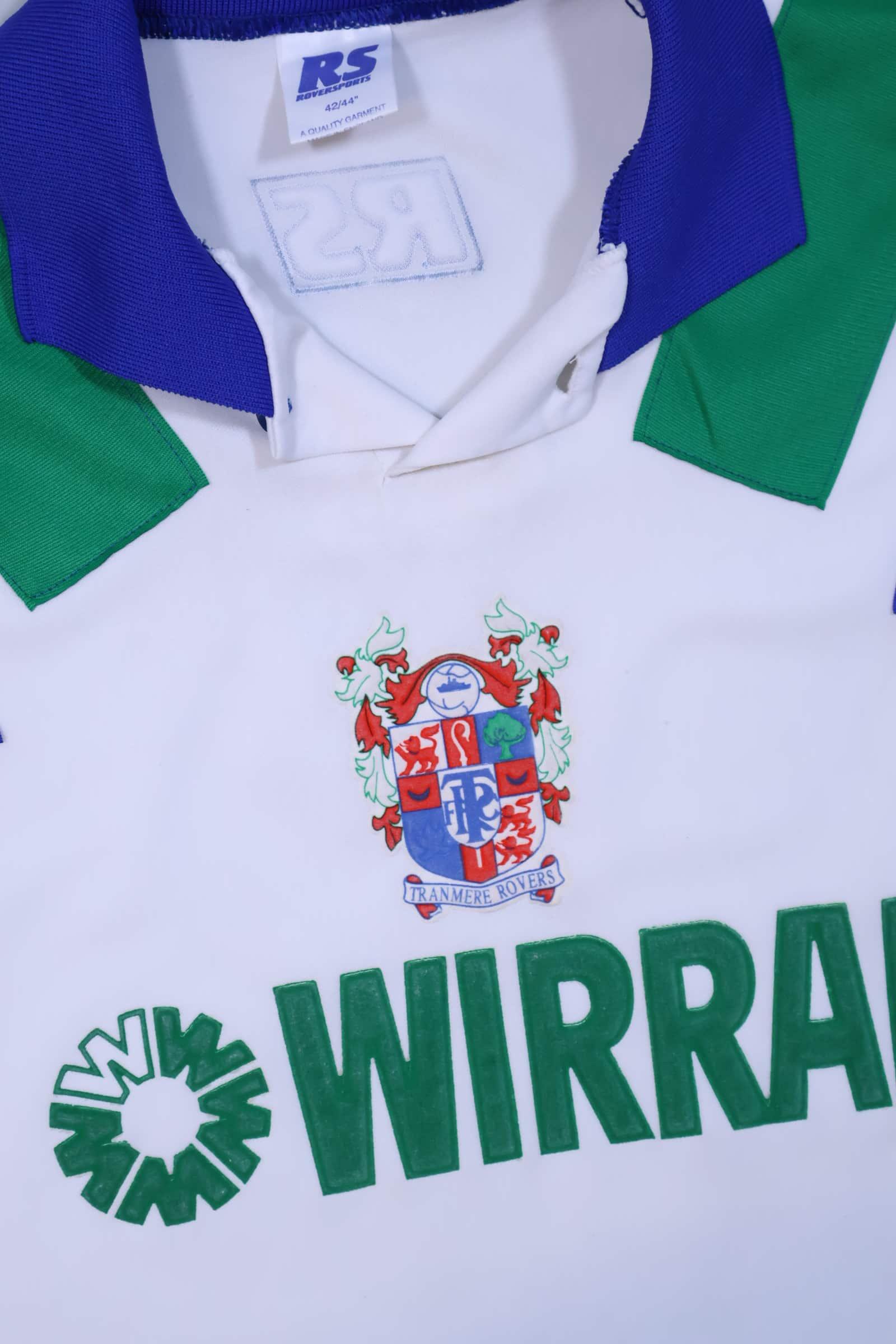 Maglia Calcio Retrò Tranmere Rovers - Stemma Ricamato Uomo Adulto S-2XL