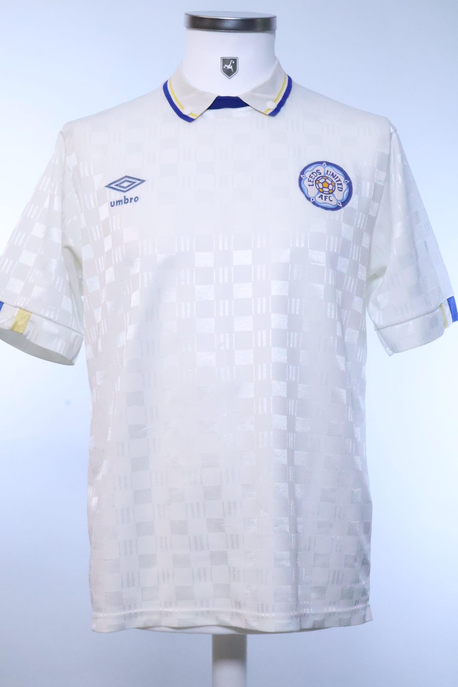 Leeds United 1988/90 Home Shirt - M- FRONT