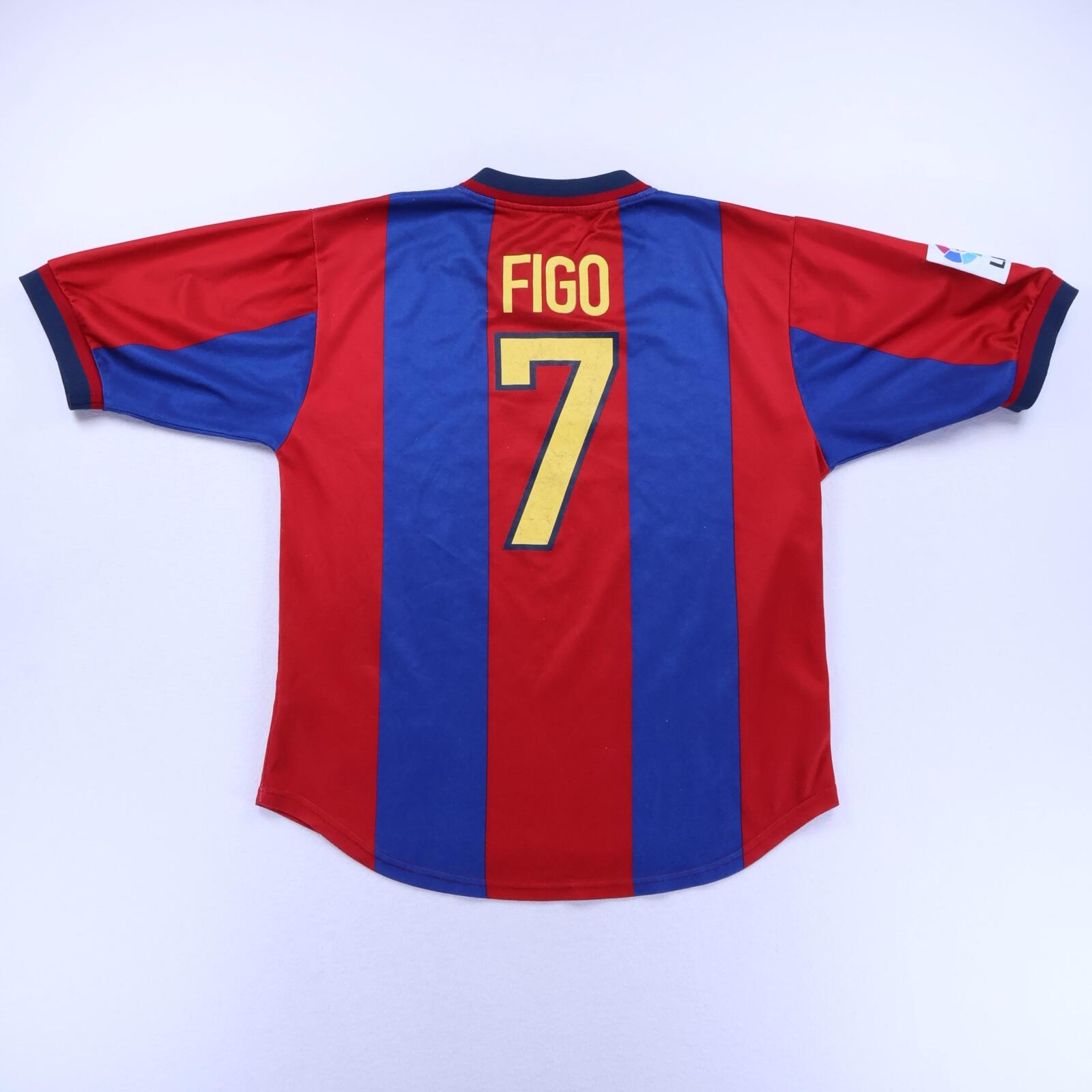 Barcelona Figo #7 1998/99 Home Shirt - M
