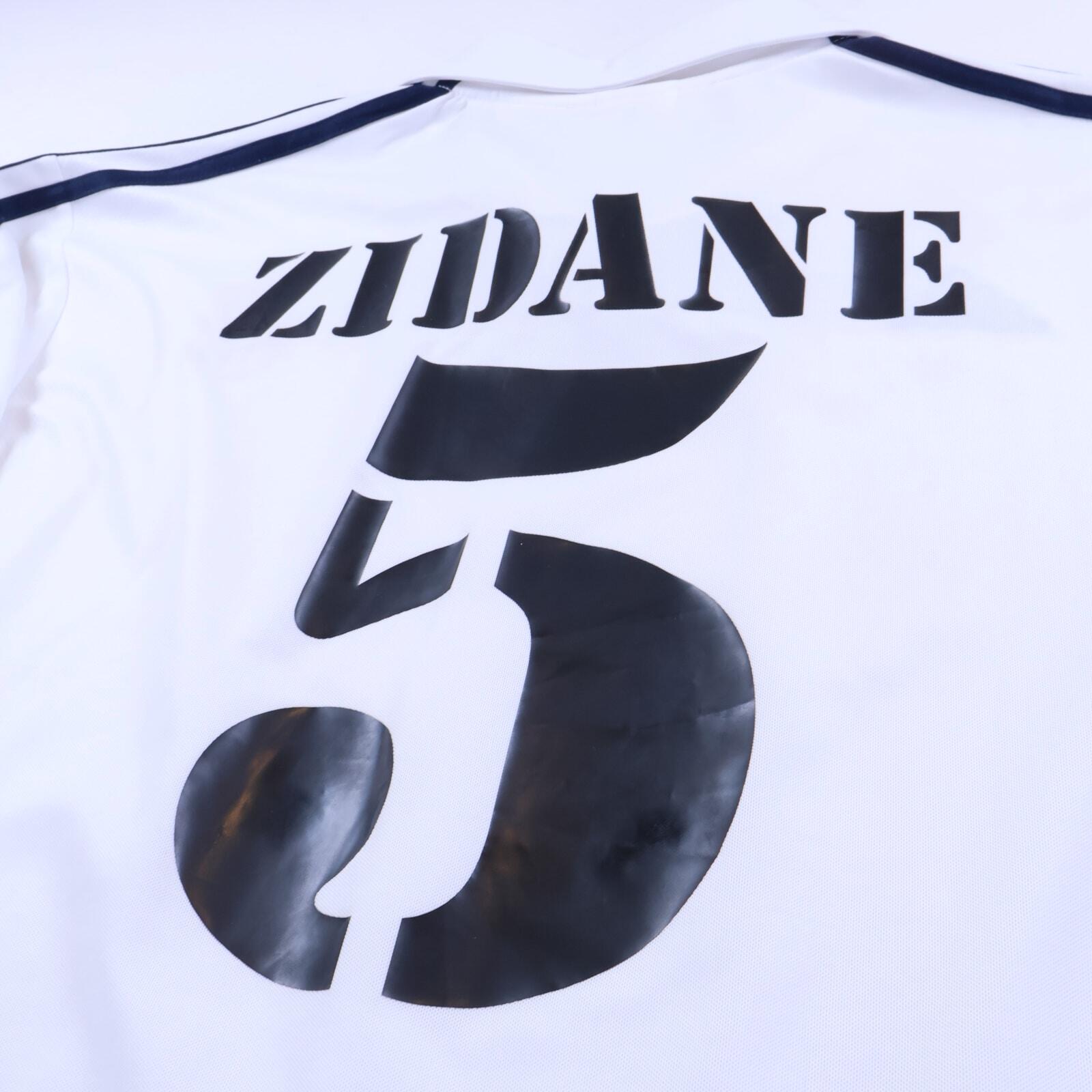 Real Madrid Zidane #5 2001/02 Home Shirt - Long Sleeve - XL