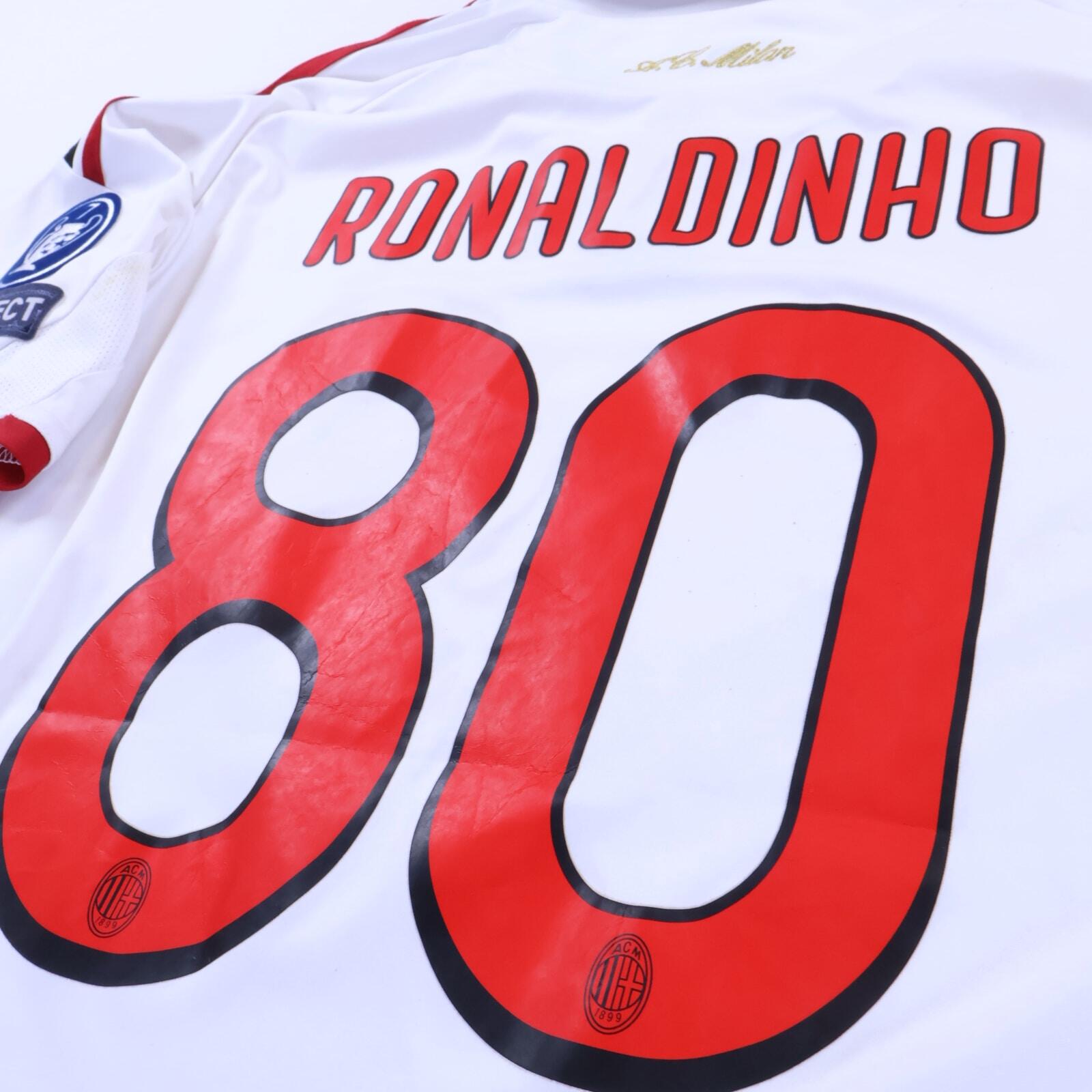 Ac Milan Ronaldinho #80 2007/09 Away Shirt - L