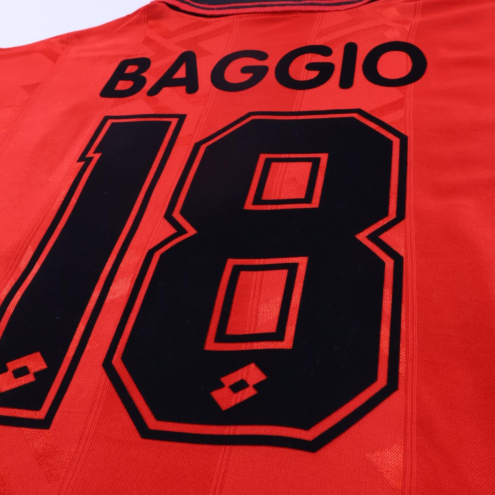 【激レア】Lotto AC Milan BAGGIO 18 ユニフォーム Ac Milan Baggio #18 1996/97 Fourth Shirt - L