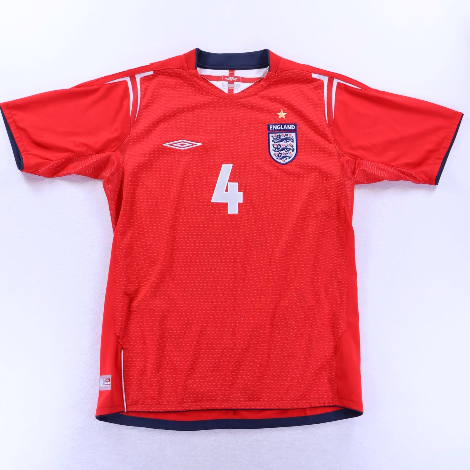 ウェア UMBRO England CAMPBELL football shirts England Campbell #6 2002/04 Away Shirt - Reversible - XL