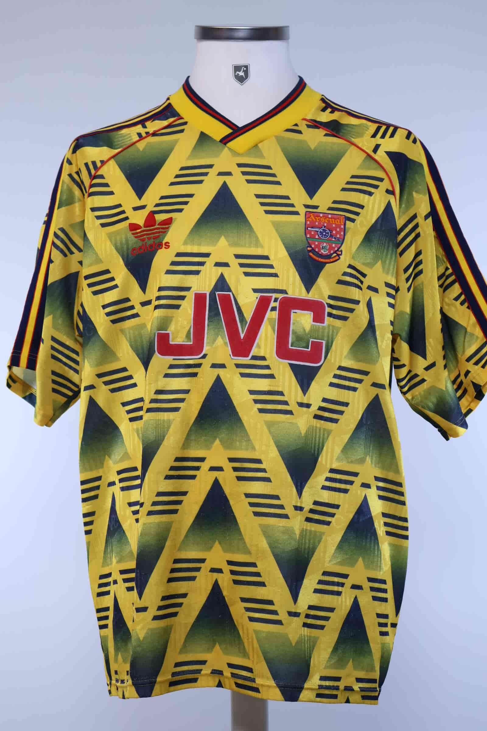 1991/93 - ARSENAL - AWAY SHIRT - BRUISED BANANA - XL