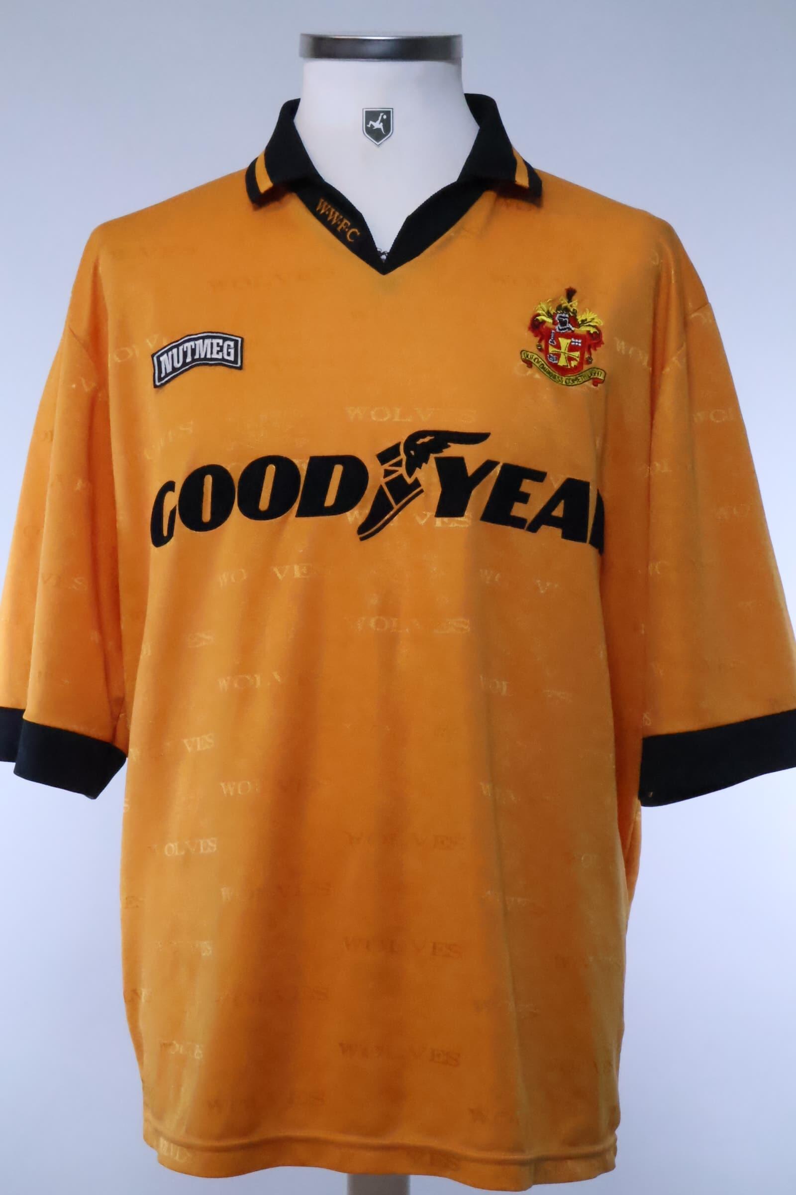 1995/96 - WOLVERHAMPTON WANDERES F.C - HOME SHIRT - XL