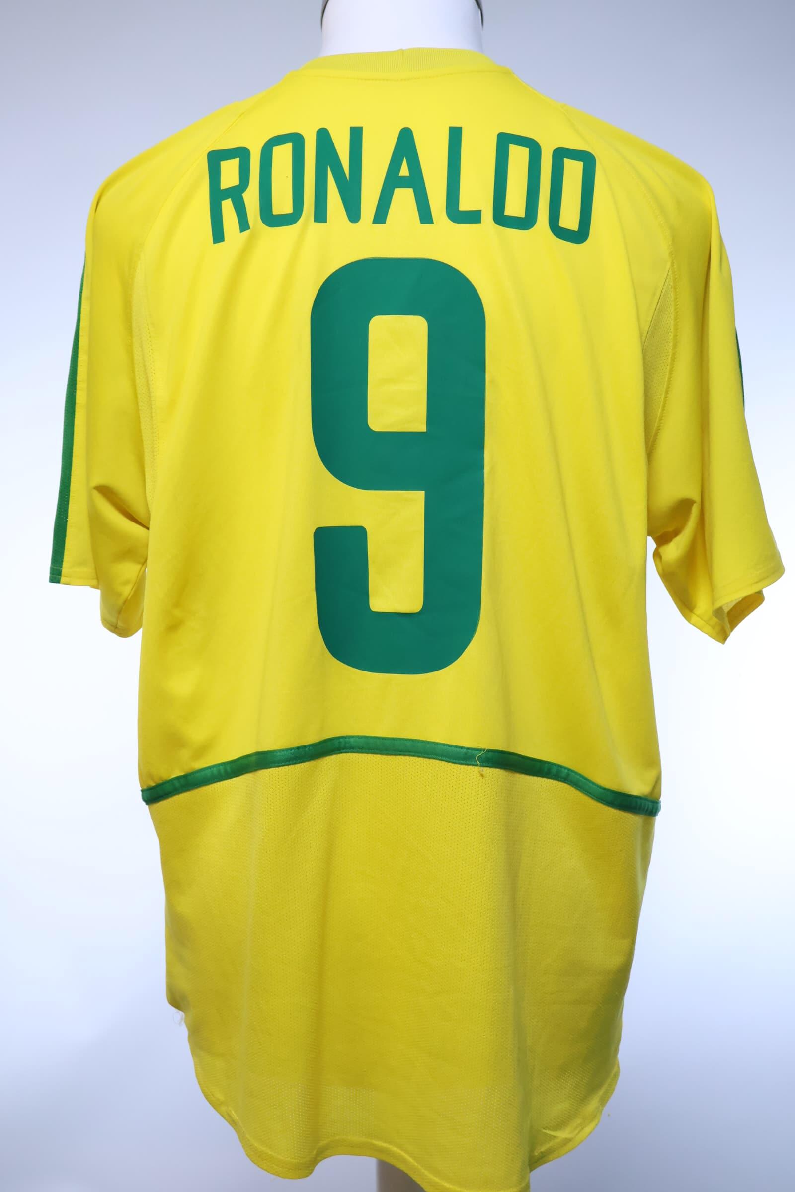 Brazil Ronaldo #9 2002/ Home Shirt - L
