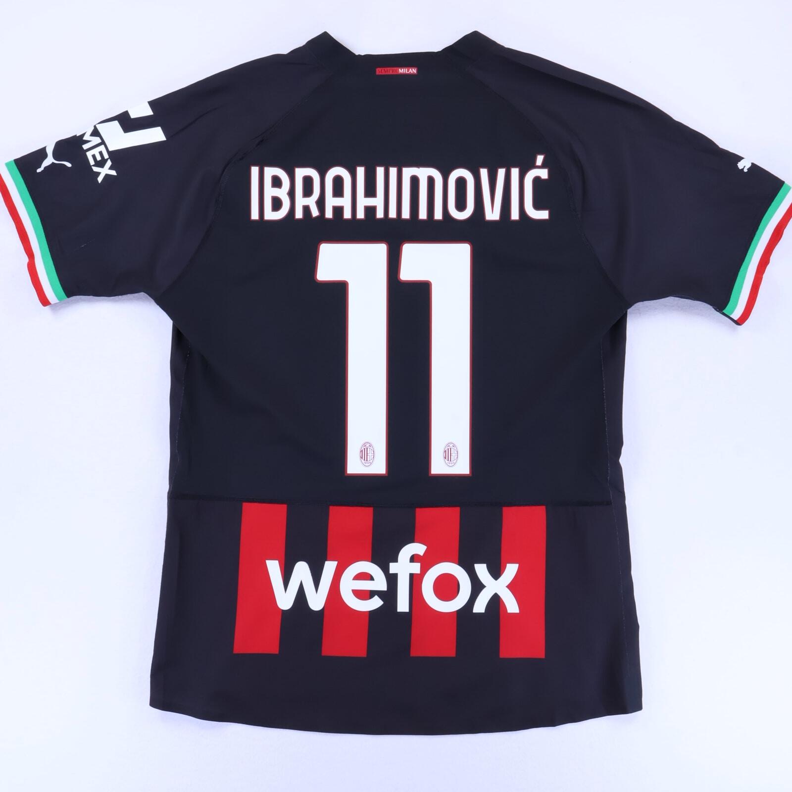 Ac Milan Ibrahimovic #11 2022/23 Home Shirt - Player Issue - M