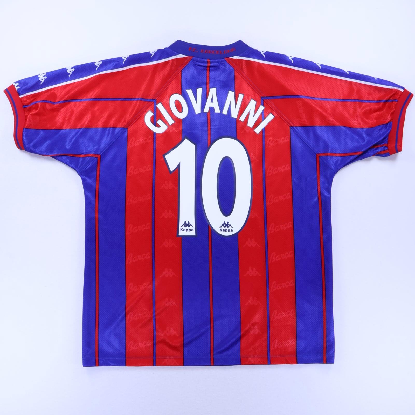【超希少】90s Kappa アンコーナ カルチョ 97/98 ユニフォーム M Barcelona Giovanni #10 1997/98 Home Shirt - XL