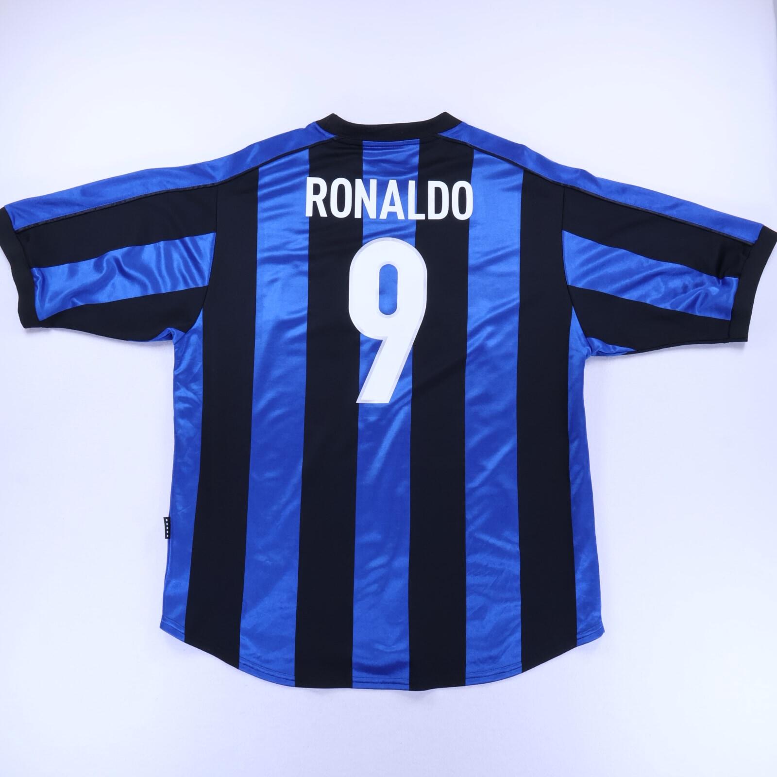 Intel RONALDO 9 ユニフォーム Inter Milan Ronaldo #9 1999/00 Home Shirt - XL