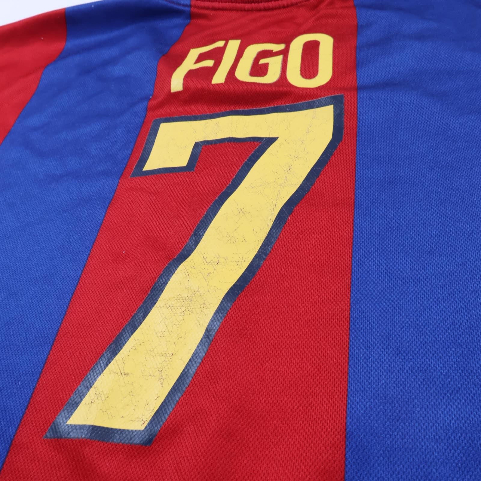 Barcelona Figo #7 1998/99 Home Shirt - M