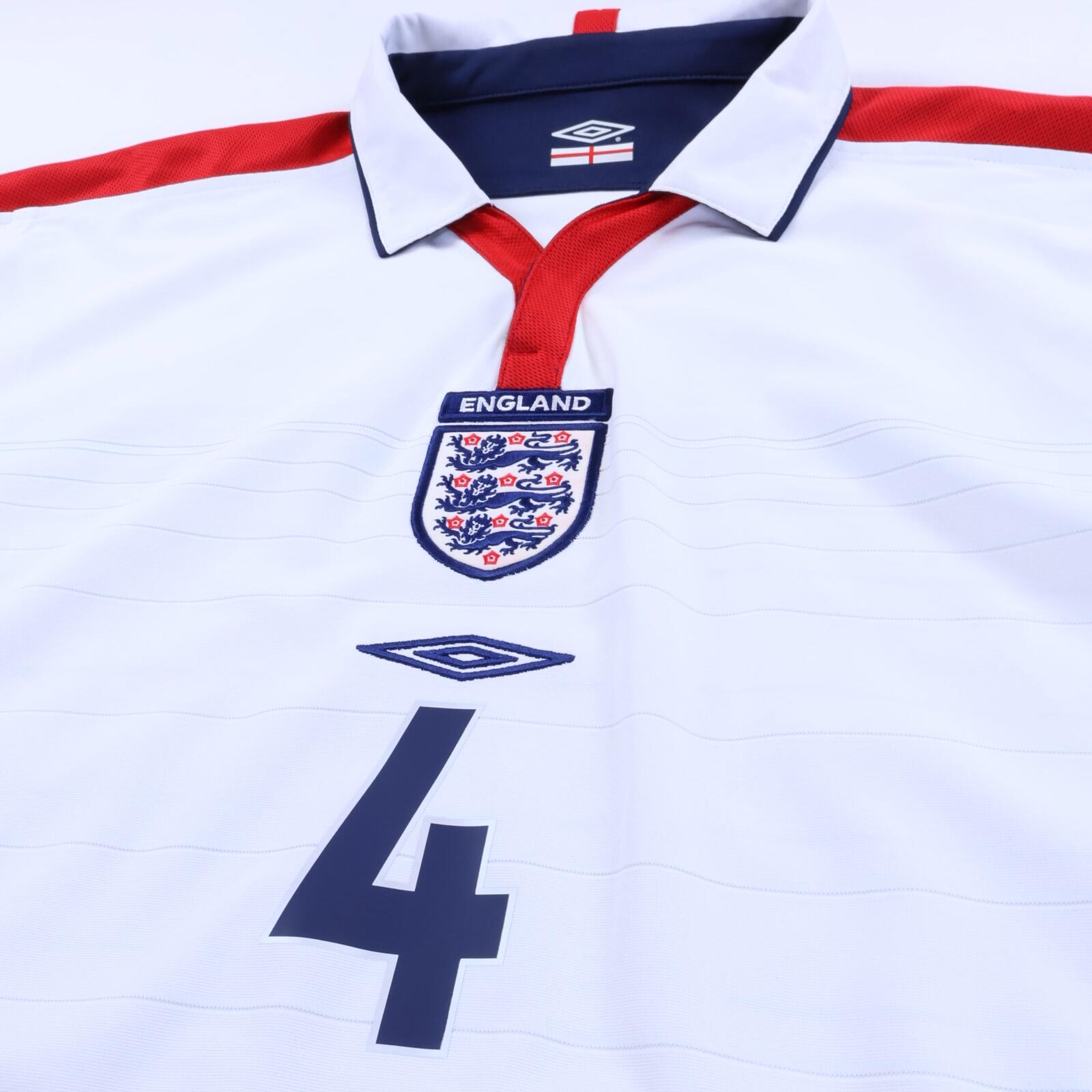 England Gerrard #4 2003/05 Home Shirt - Reversible - L