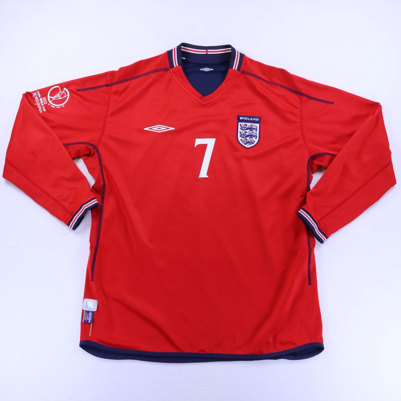 England Beckham #7 2002/04 Away Shirt - Reversible - XL