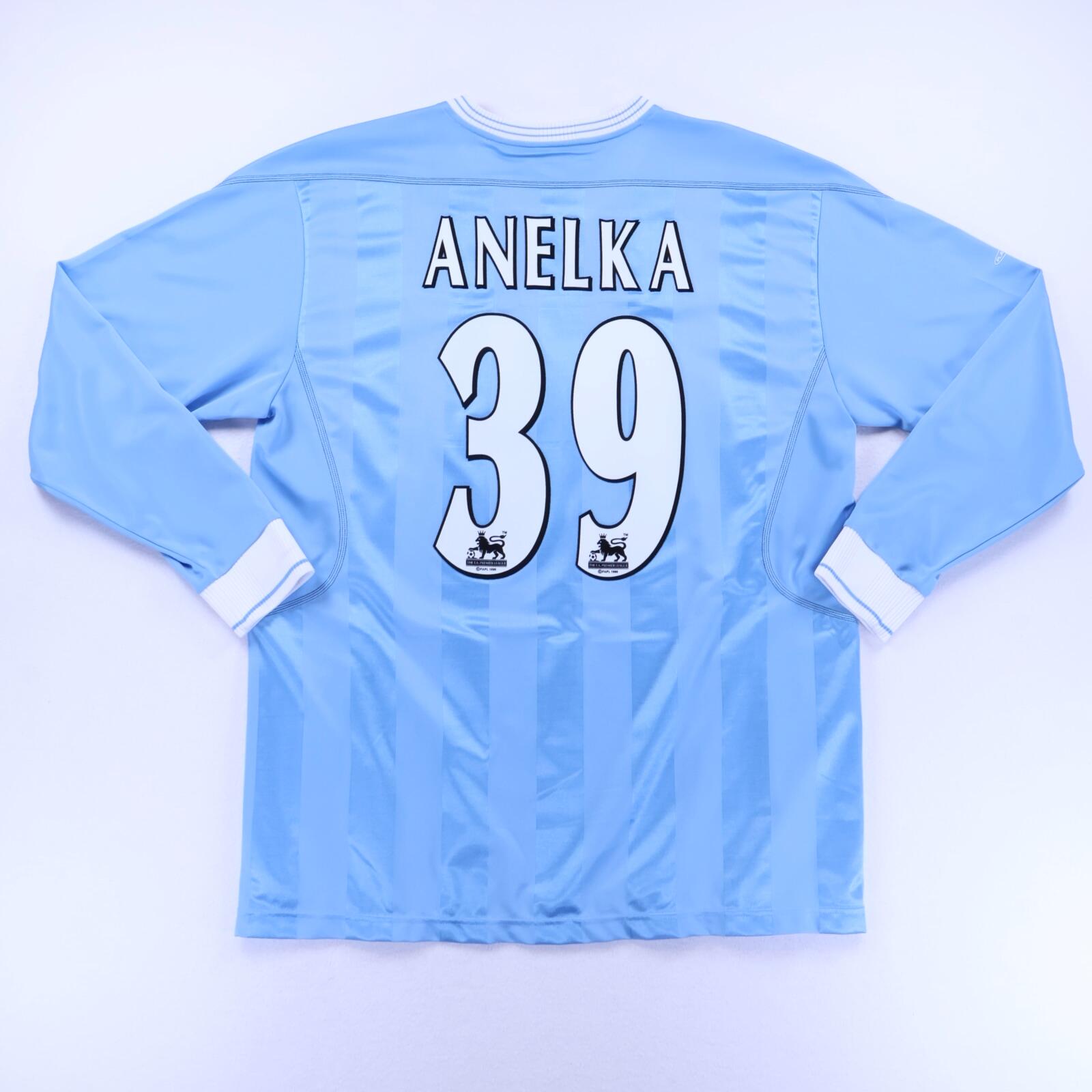 Manchester City Anelka #39 2003/04 Home Shirt - Long Sleeve - XL