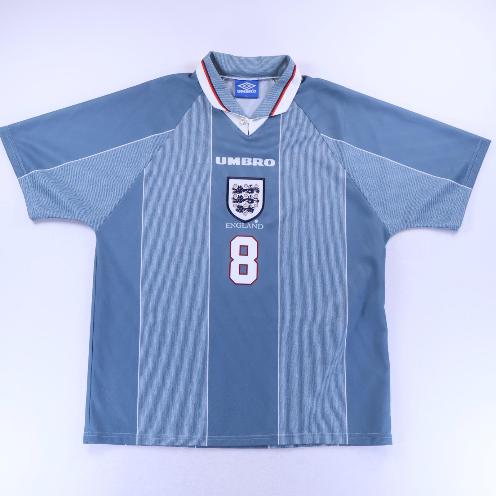 England Gascoigne #8 1996/ Away Shirt - XL