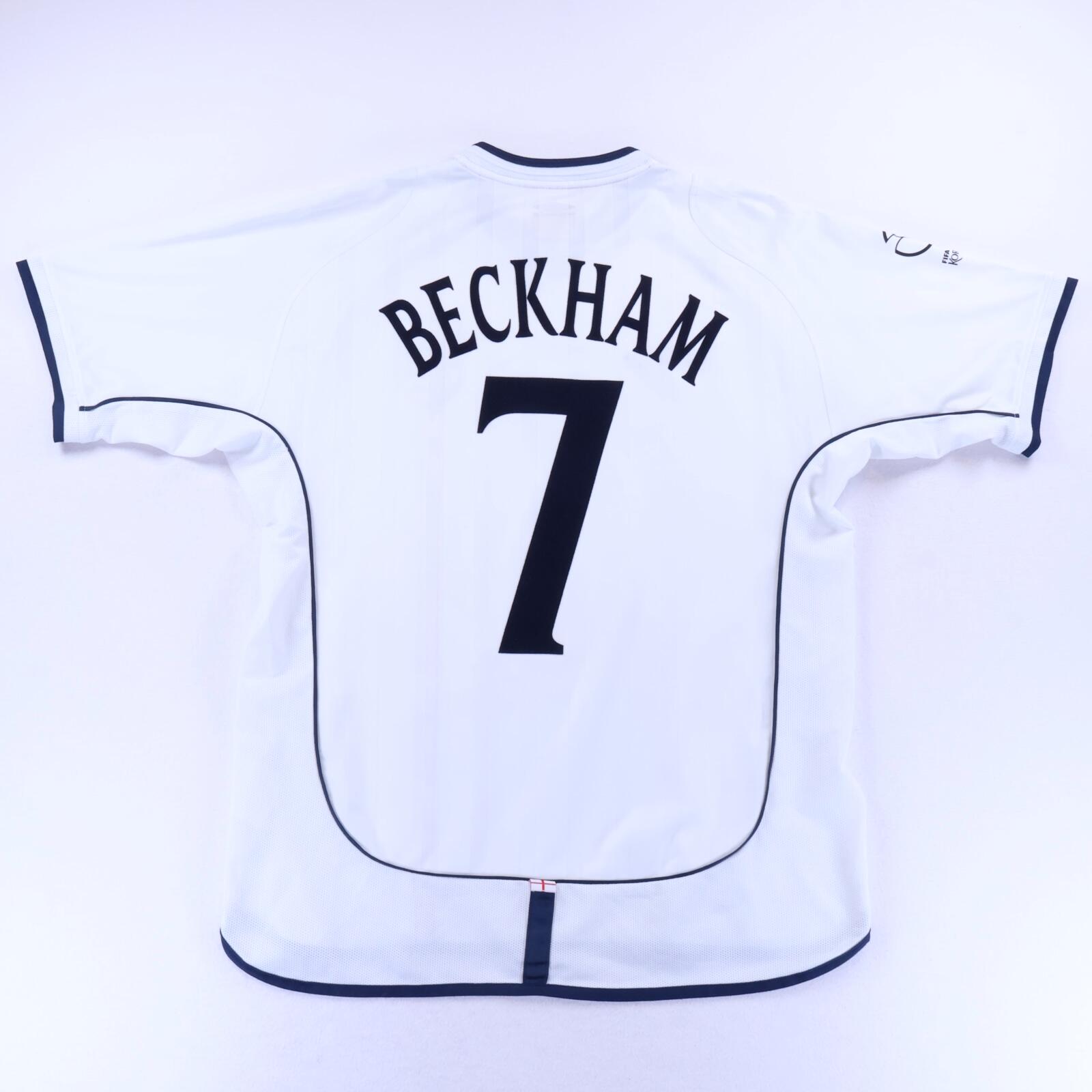 England Beckham #7 2001/03 Home Shirt - L