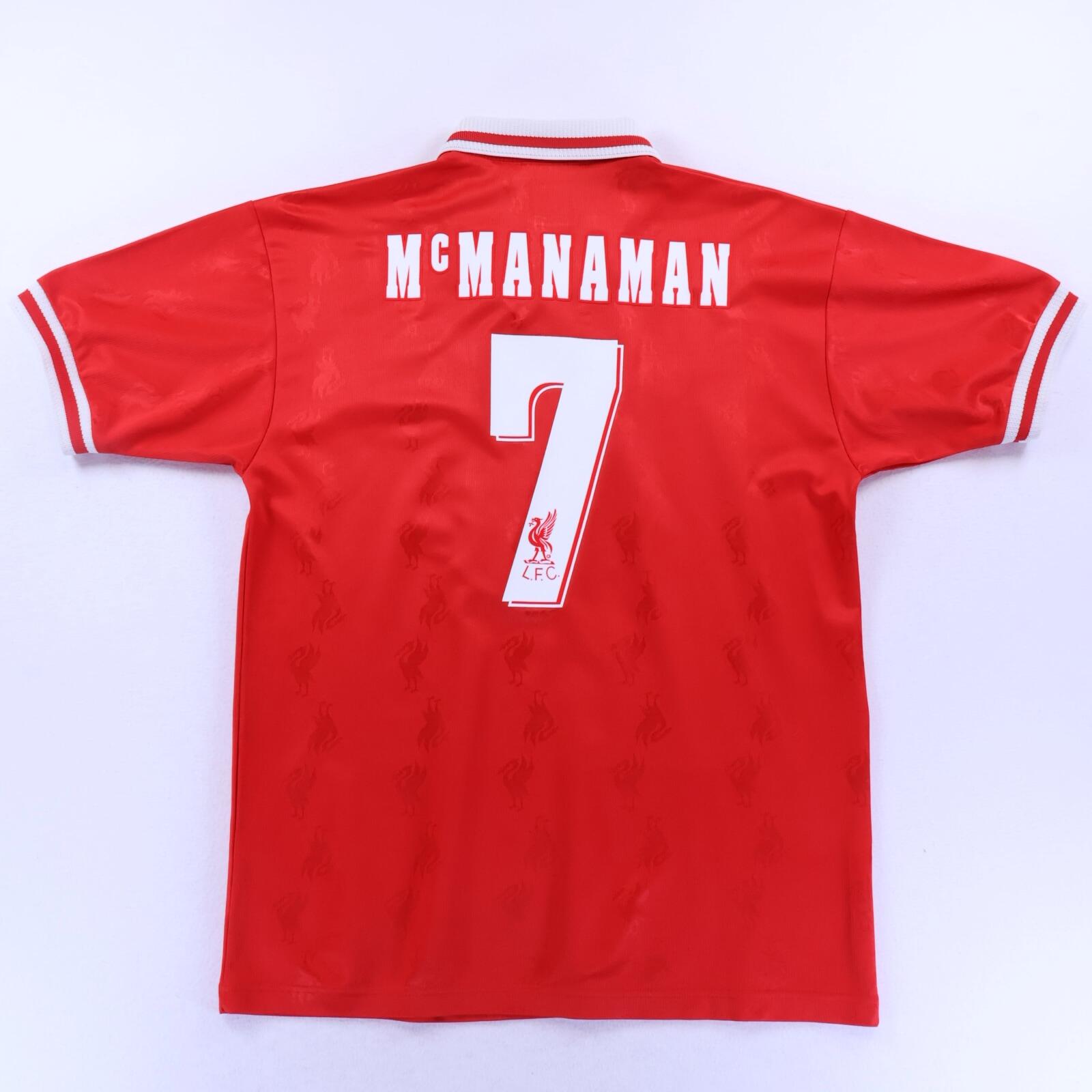Liverpool F.C Mcmanaman #7 1996/98 Home Shirt - M- FRONT
