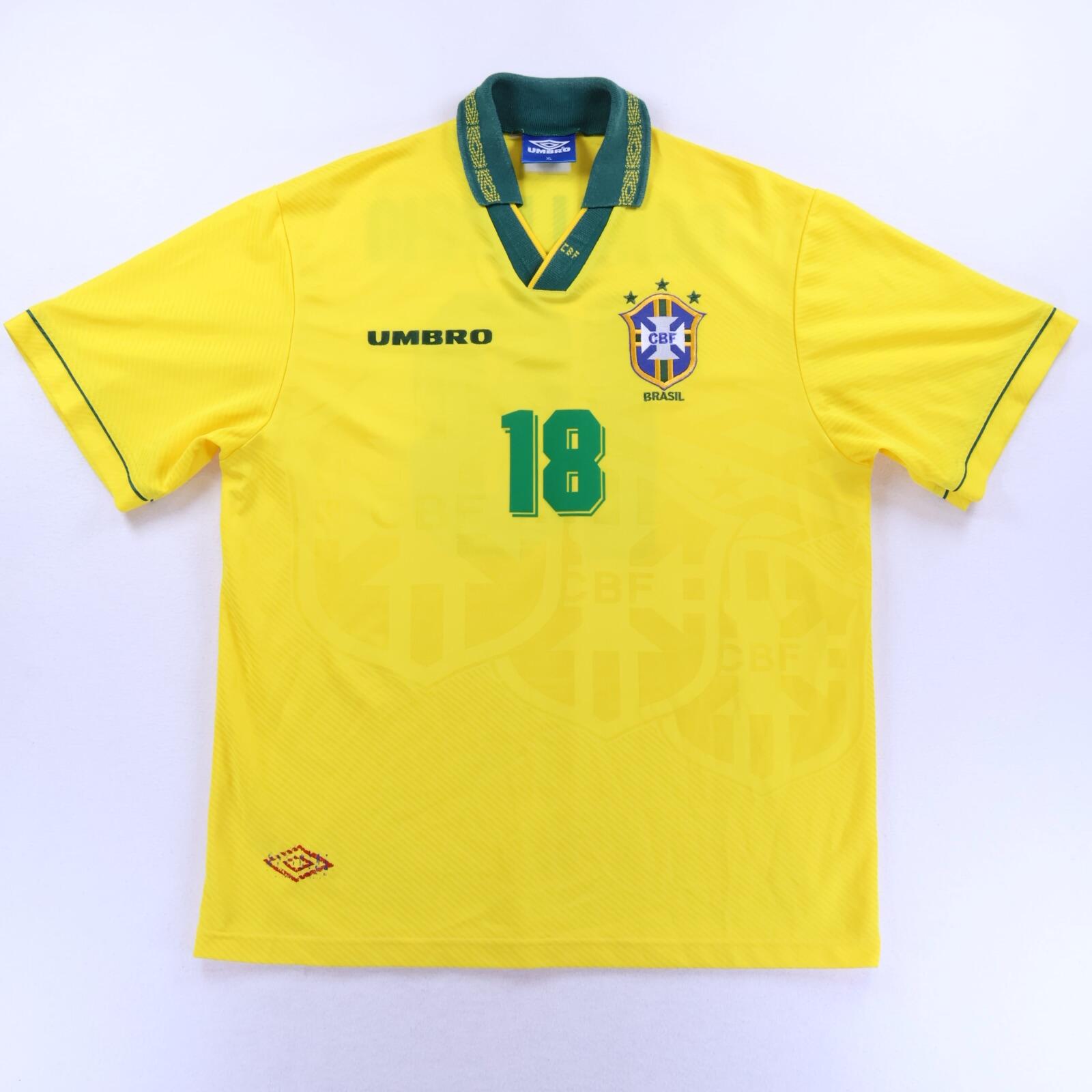 Brazil Ronaldinho #18 1993/94 Home Shirt - XL