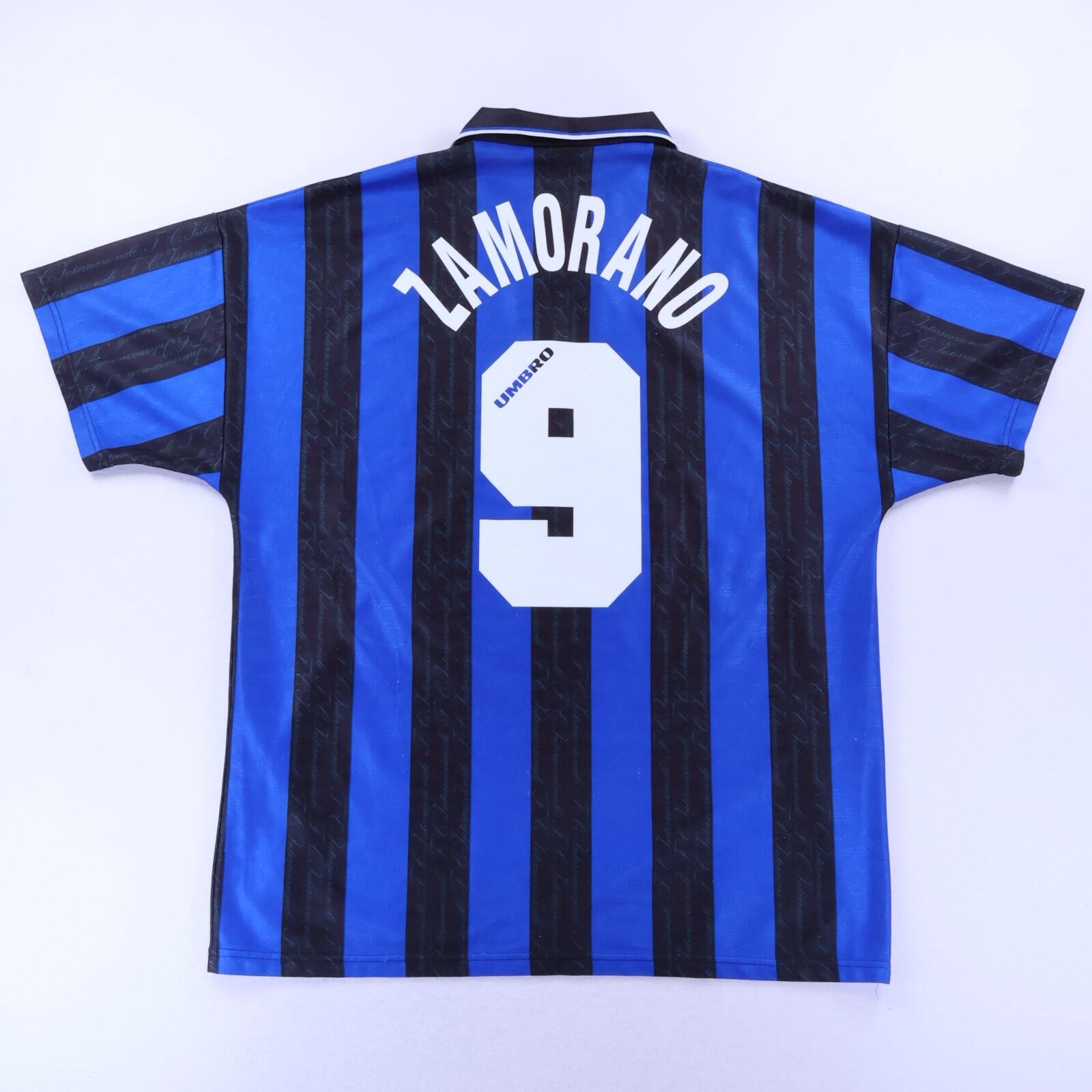 Inter Milan Zamorano #9 1996/97 Home Shirt - XL